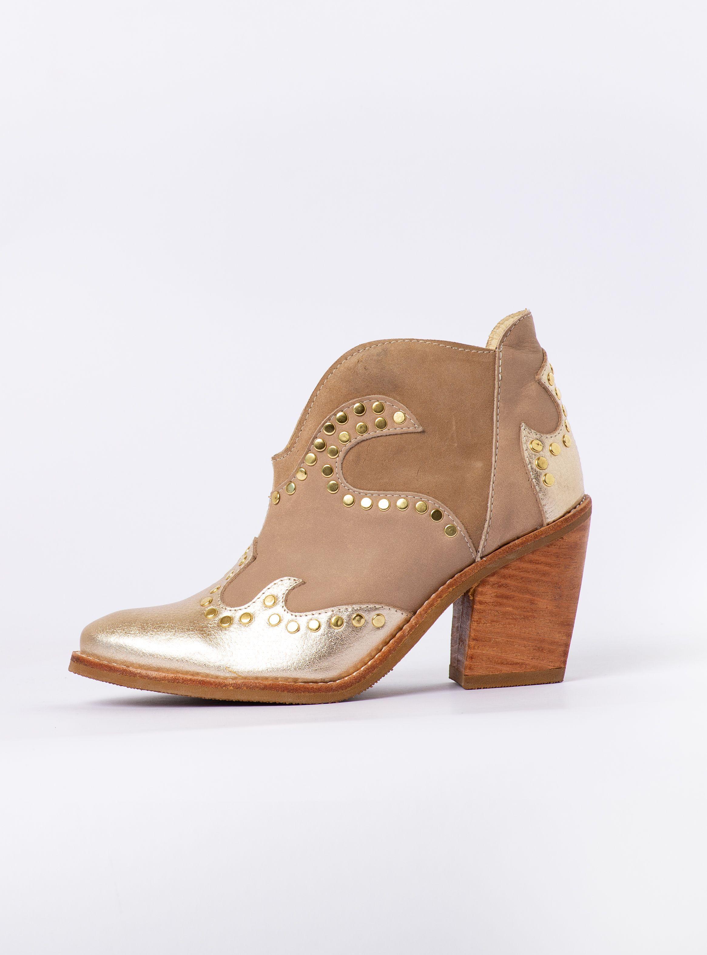 Botin Nain Dorado Masilla Arena Exotica -4