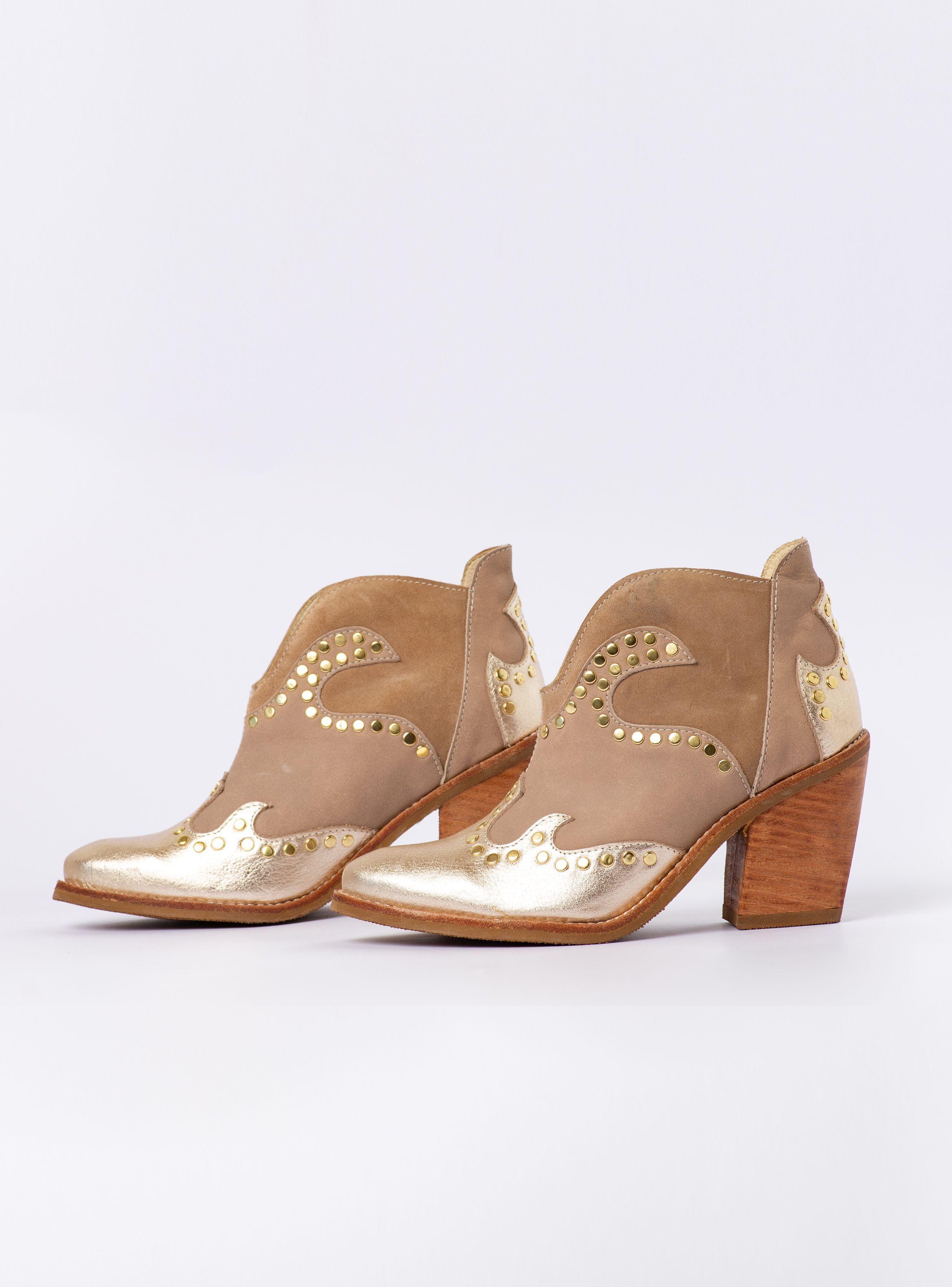 Botin Nain Dorado Masilla Arena Exotica -5