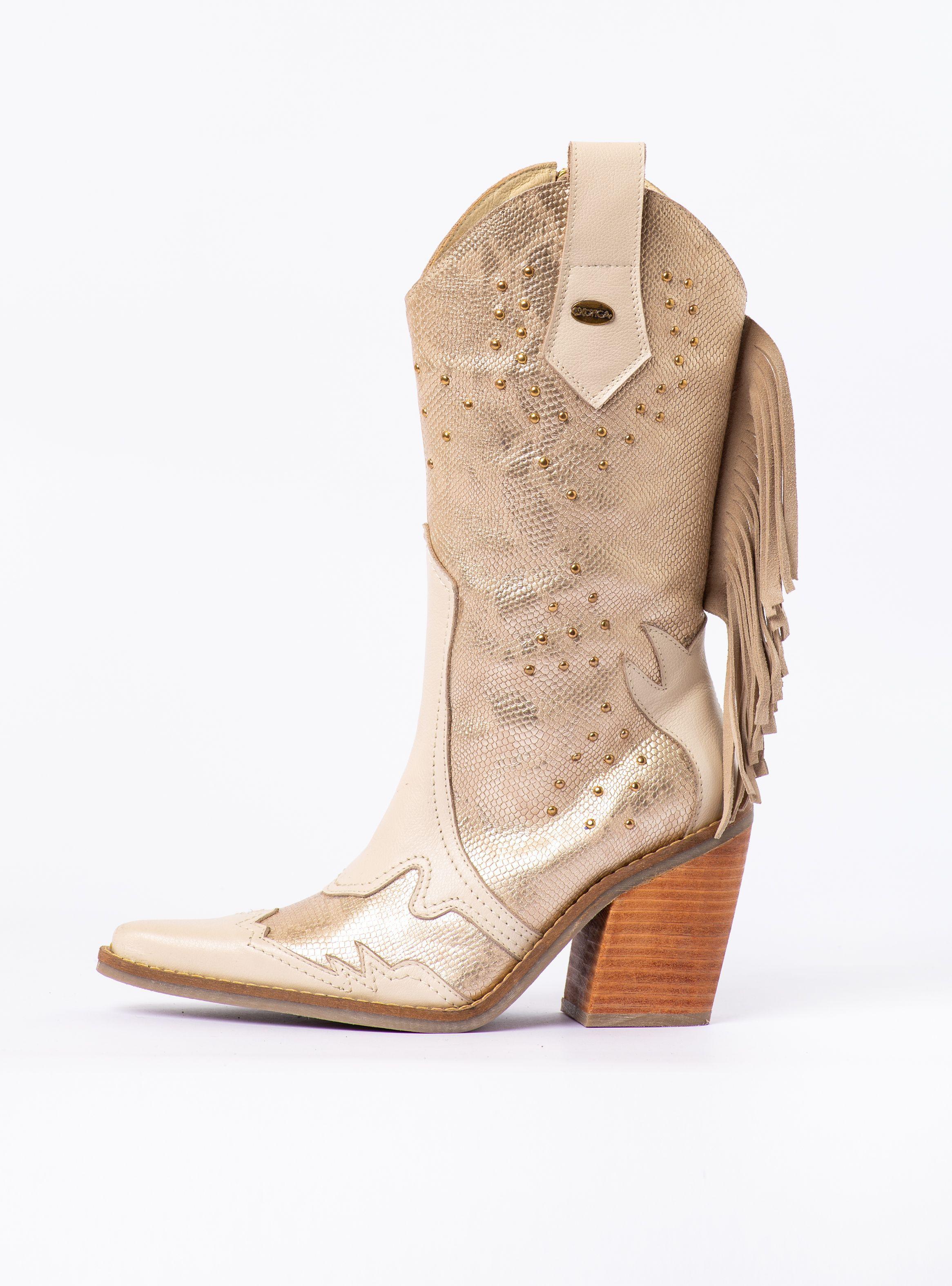Bota Emily Dorado Exotica-4