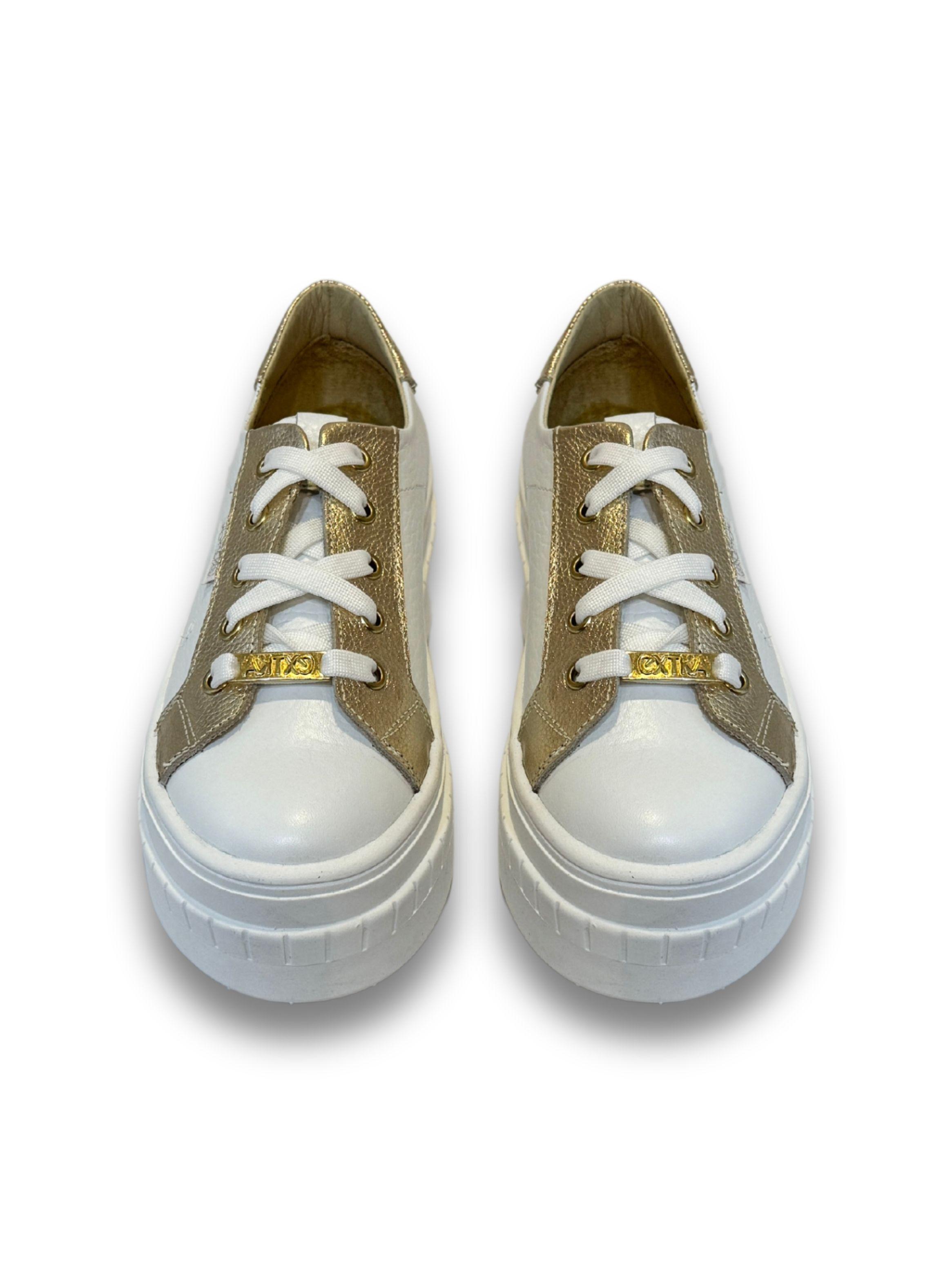 Zapatilla Vero Blanco Dorado Exotica-2