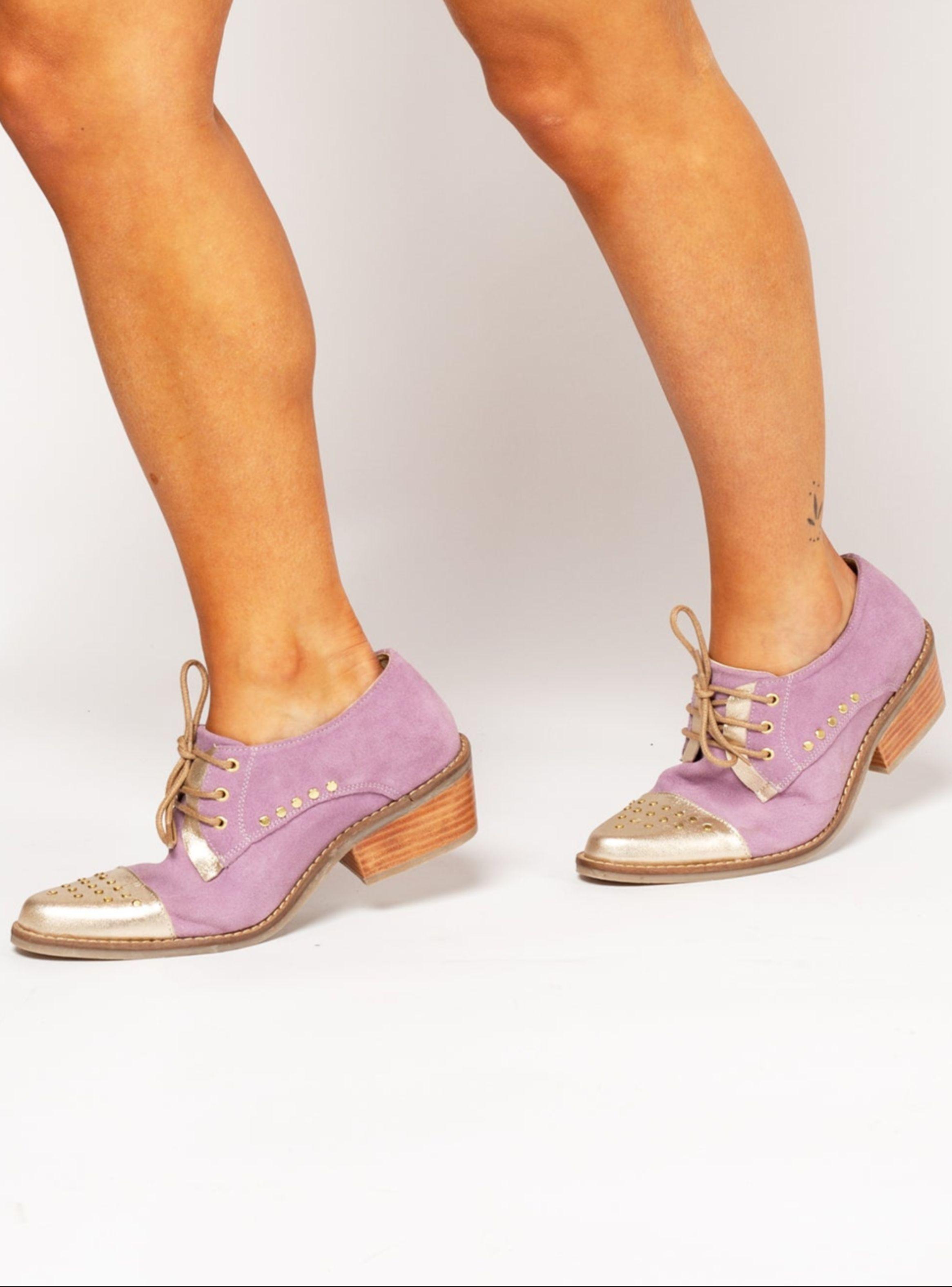 Zapat Nina Morado Dorado Exotica-0