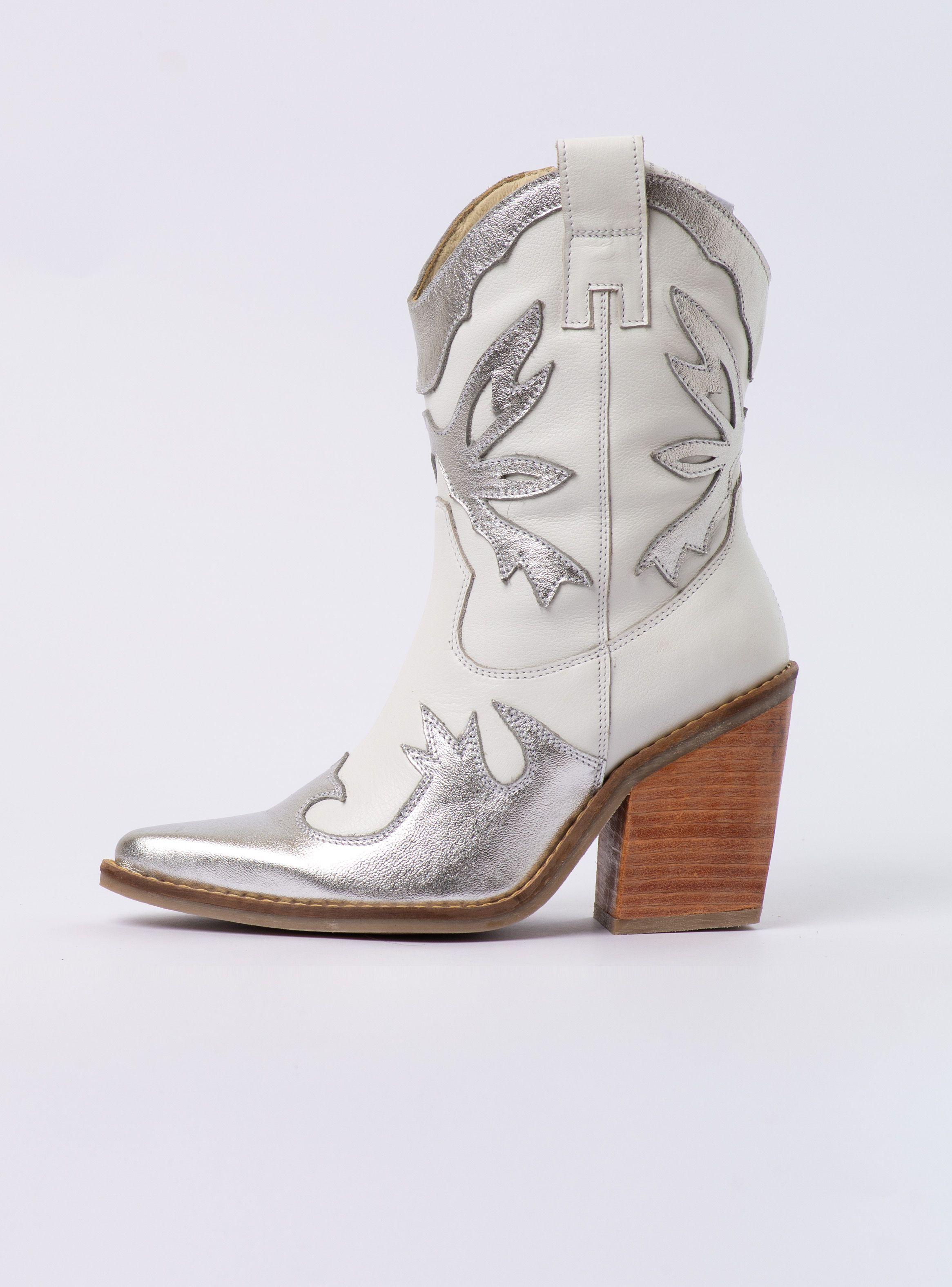 Bota Danae Blanco Plata Exotica -5