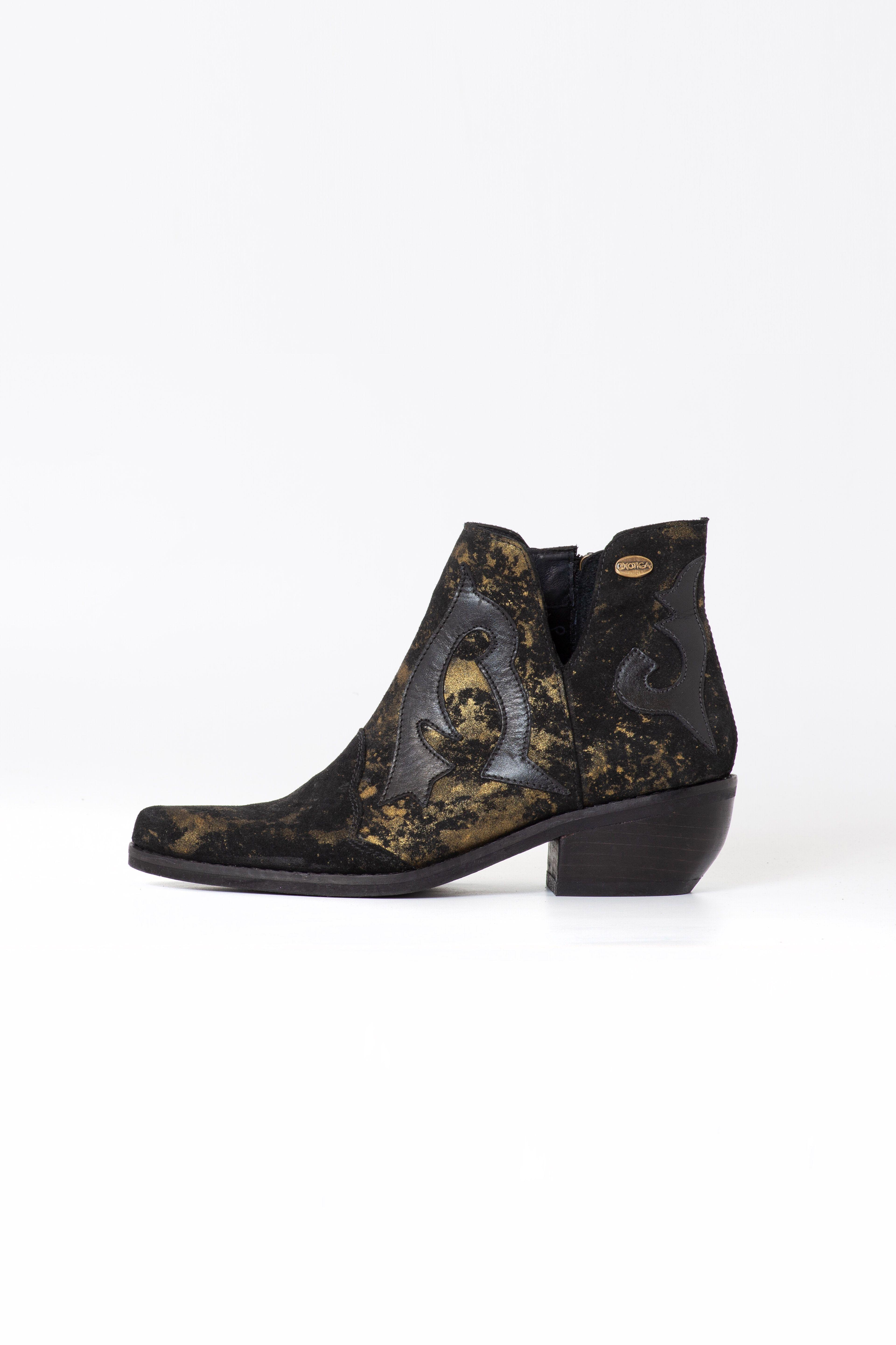 Botin Billy Explosión Bronce Negro Exotica-1