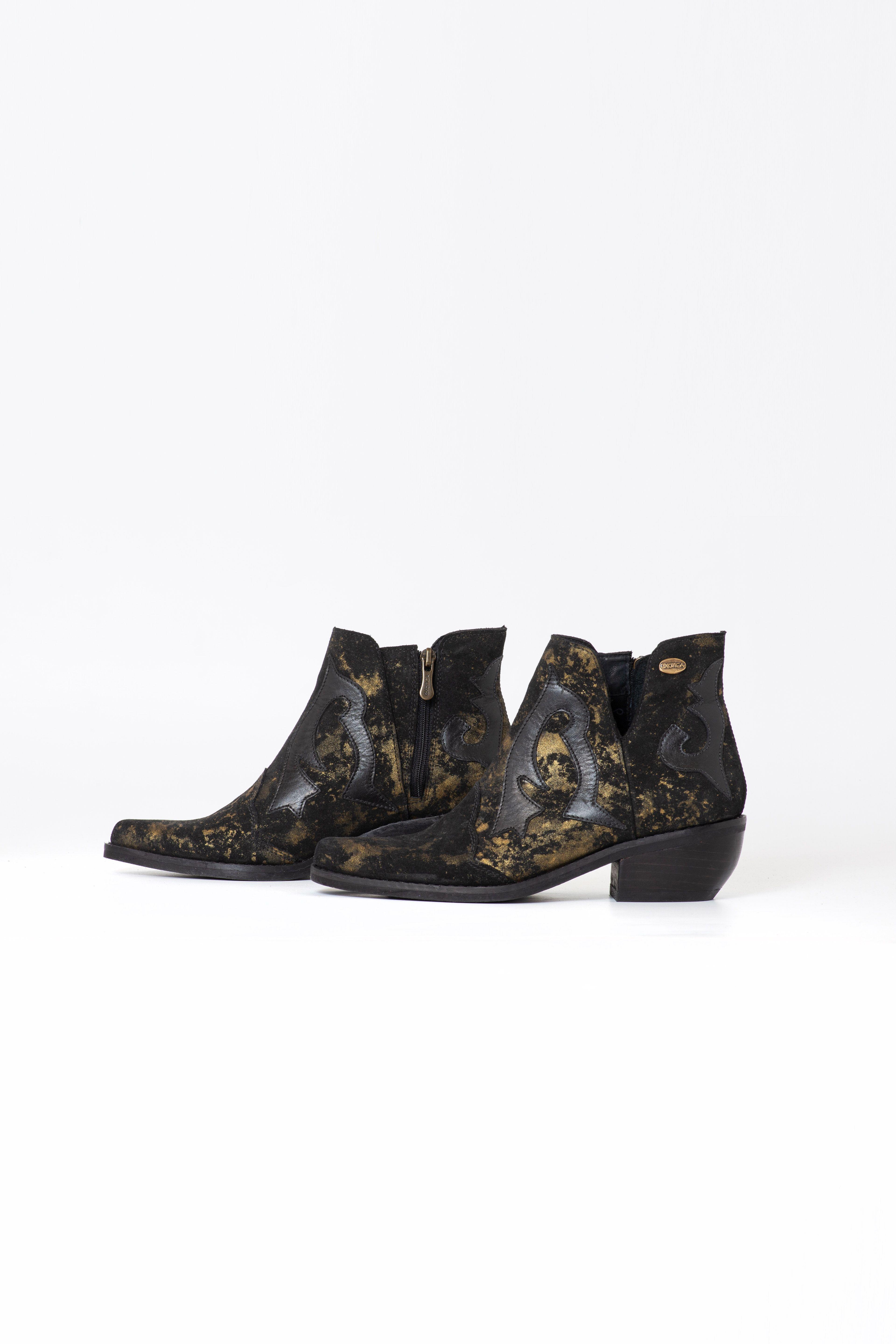Botin Billy Explosión Bronce Negro Exotica-2