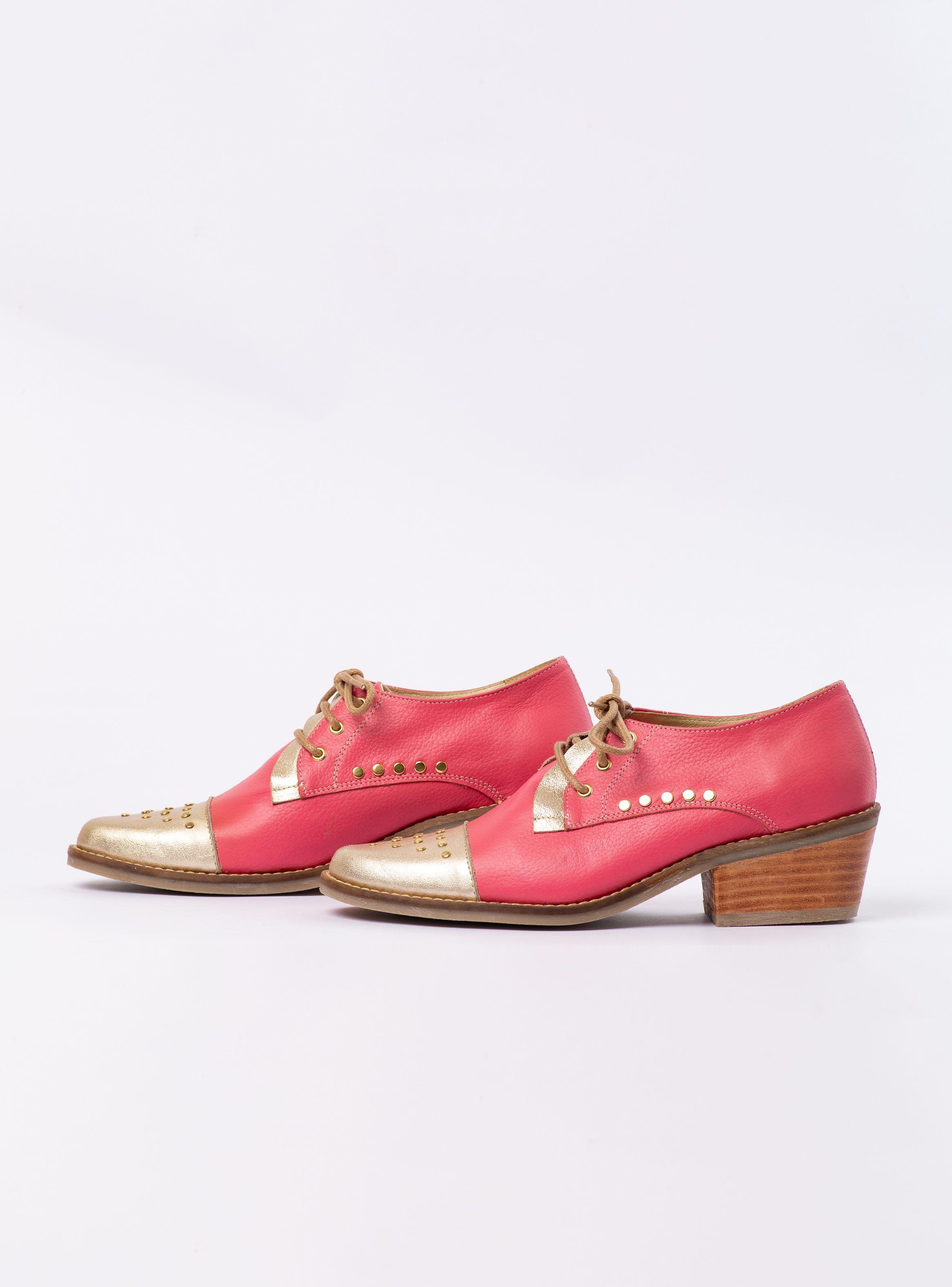 Zapato Nina Fucsia Dorado Exotica-1