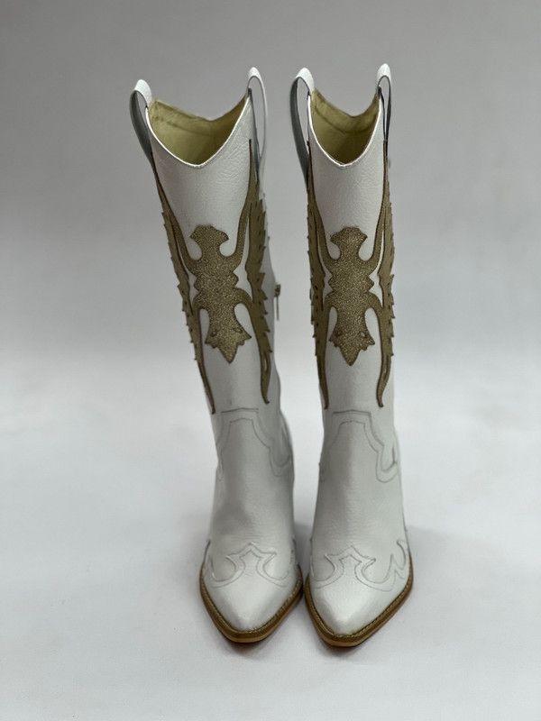 Bota West blanco Exotica-3