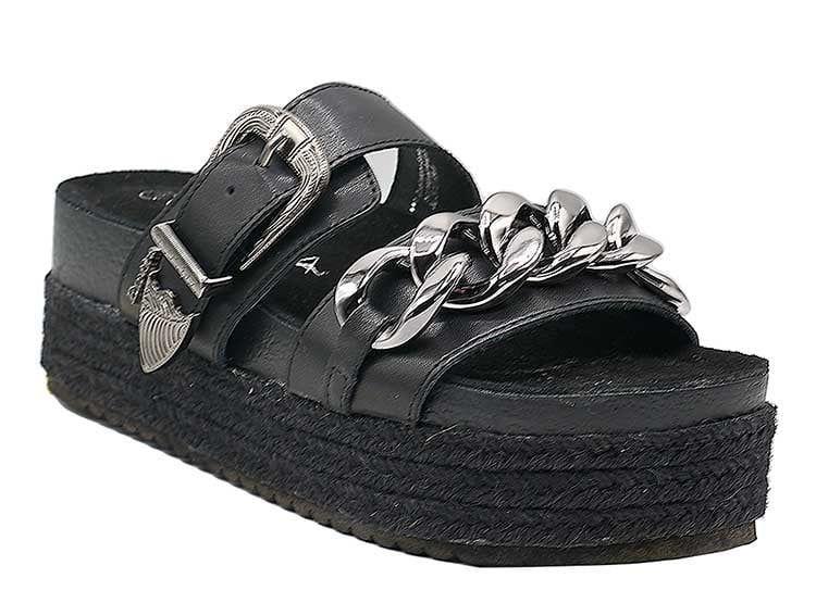 Sandalia Elda Negro Exotica-2