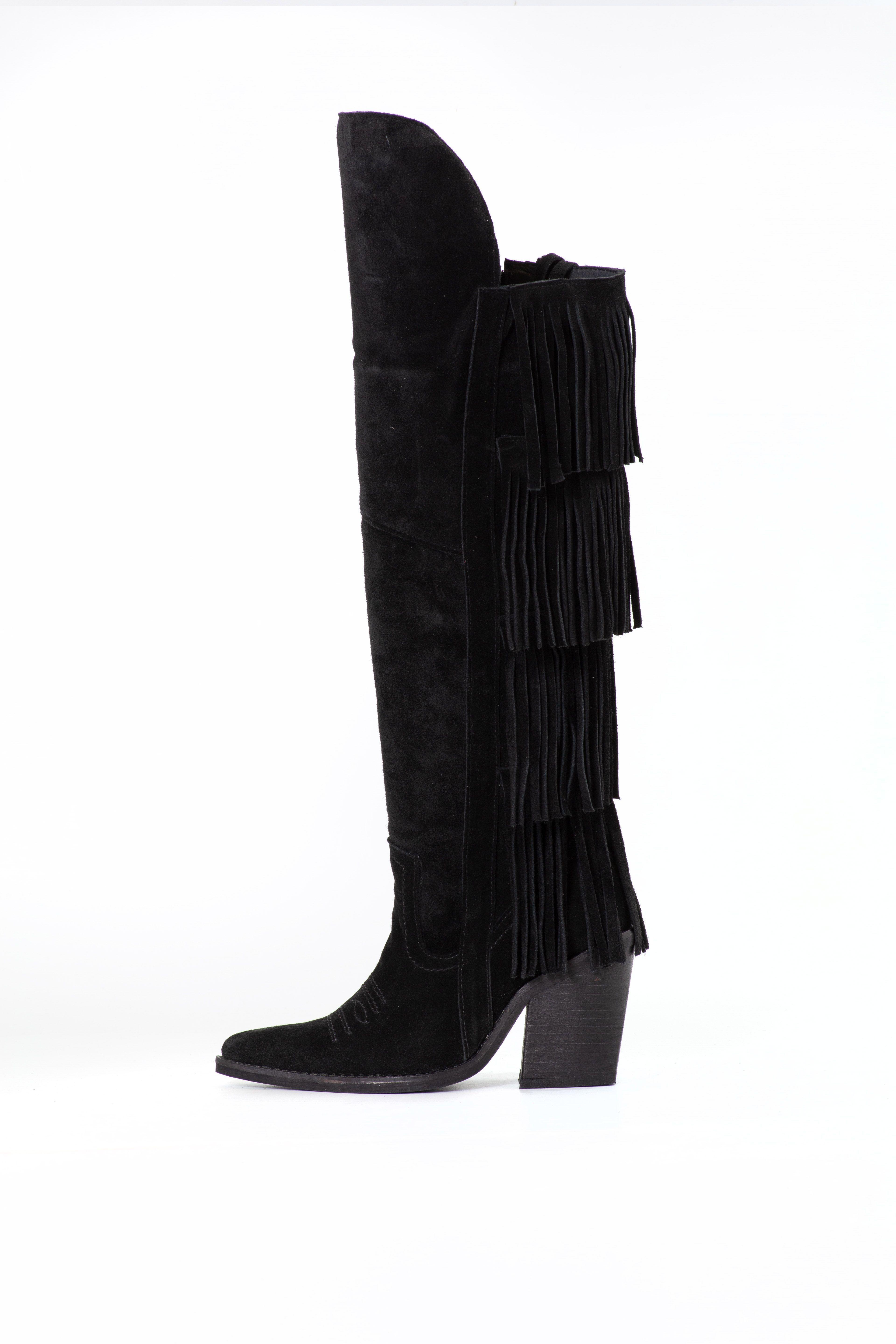 Bota Bucanera Saray Reno Negro Exotica-1