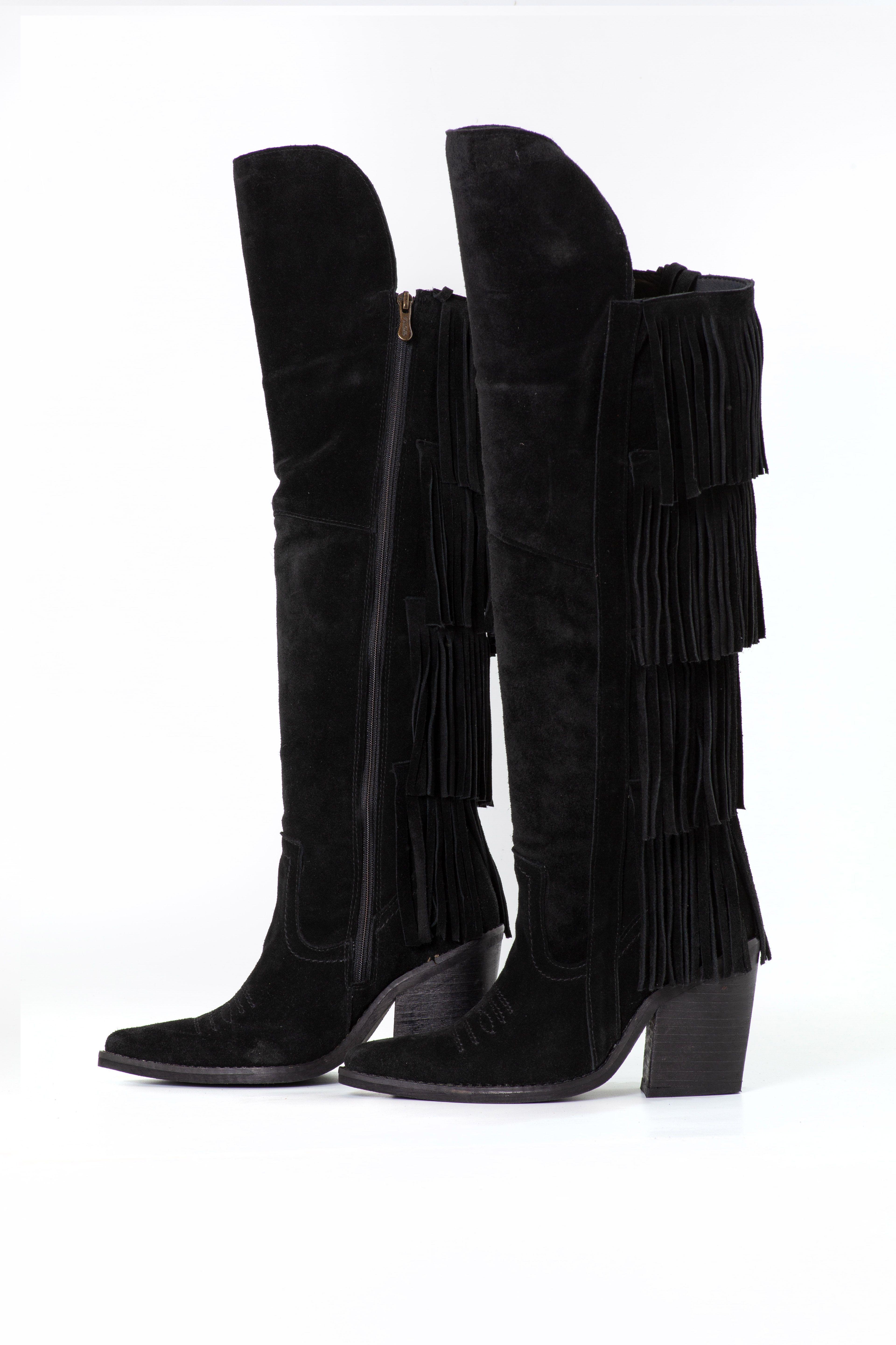 Bota Bucanera Saray Reno Negro Exotica-2