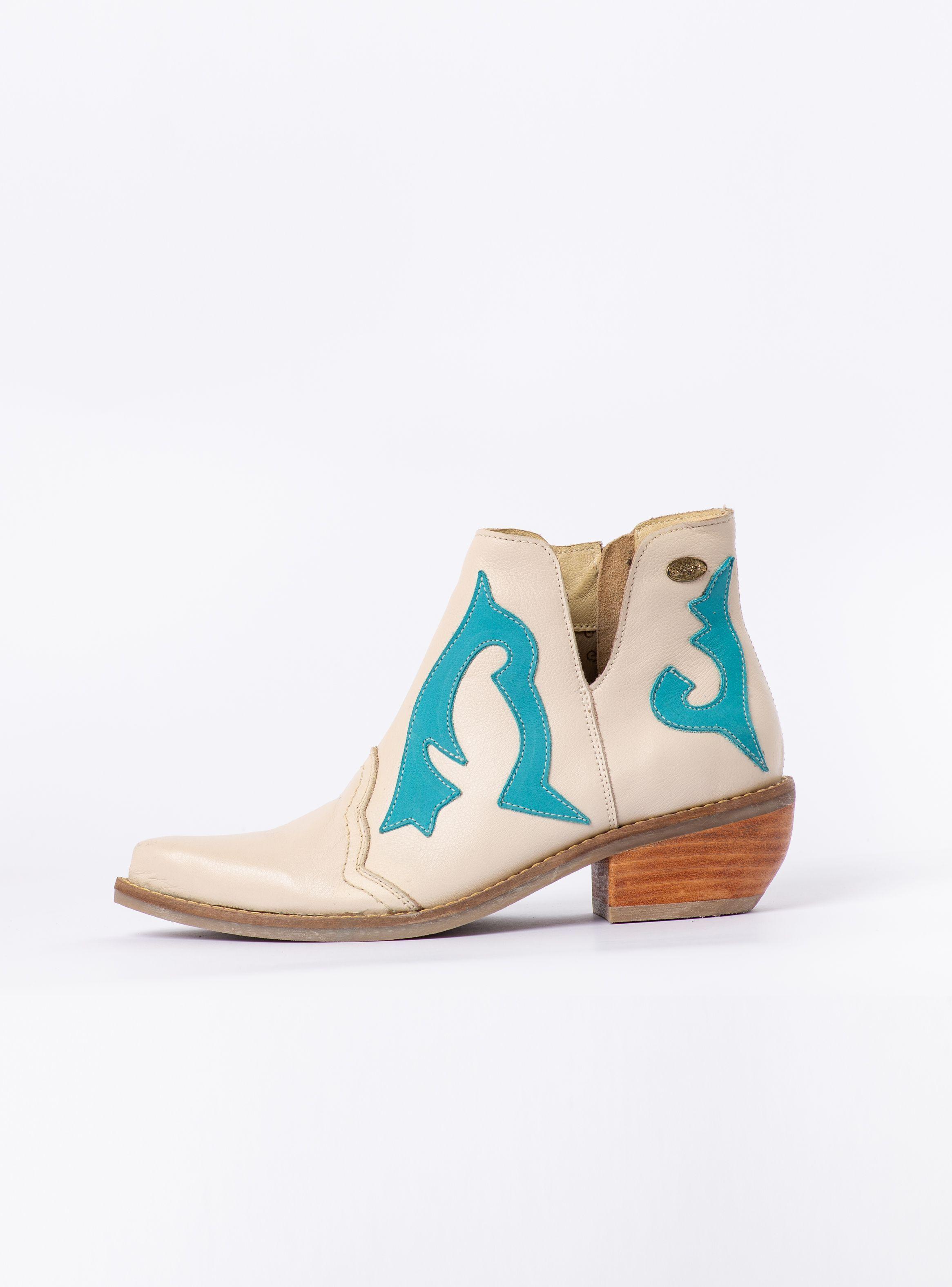 Botin Billy Marfil Celeste Exotica-3