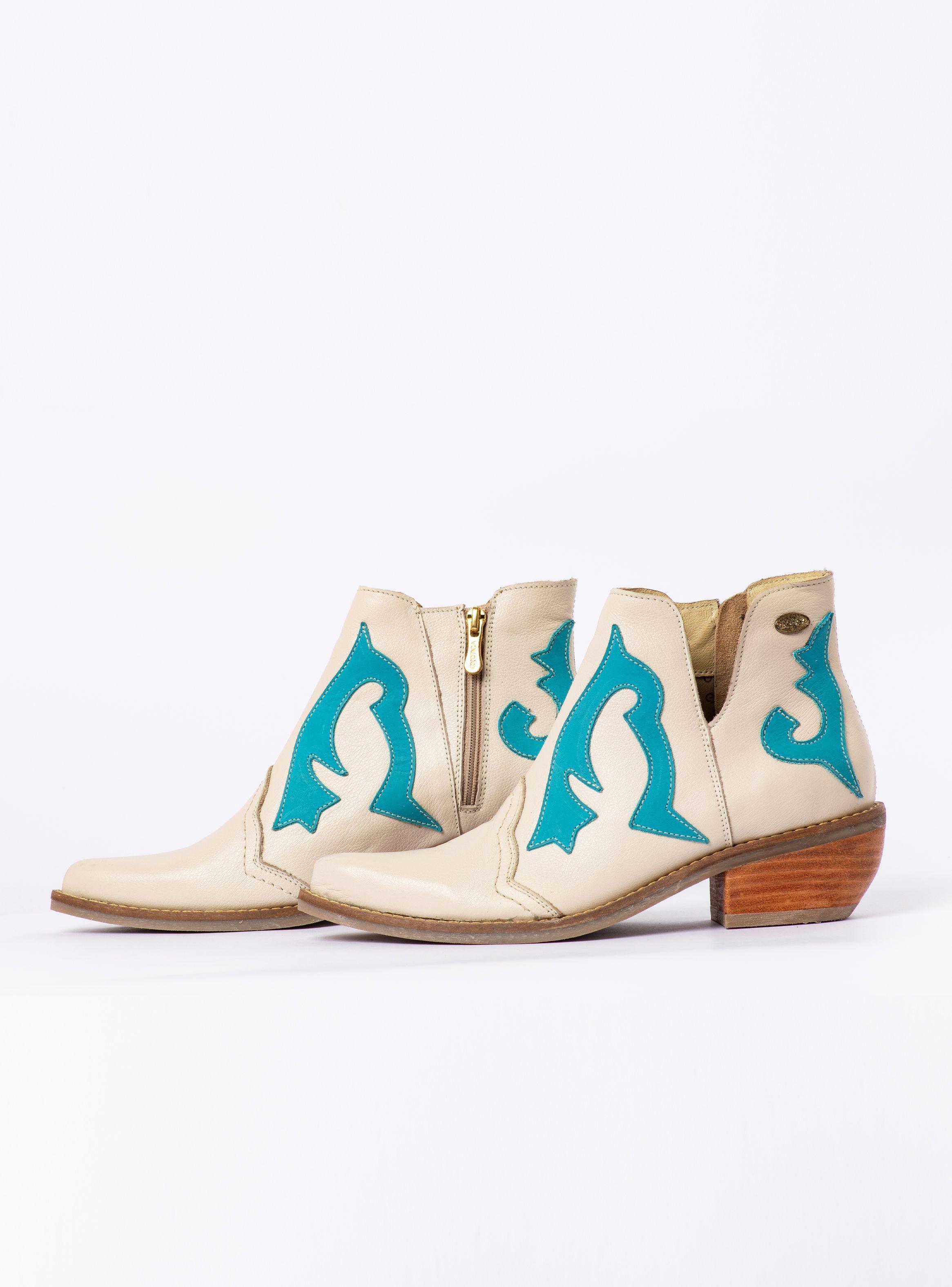 Botin Billy Marfil Celeste Exotica-4