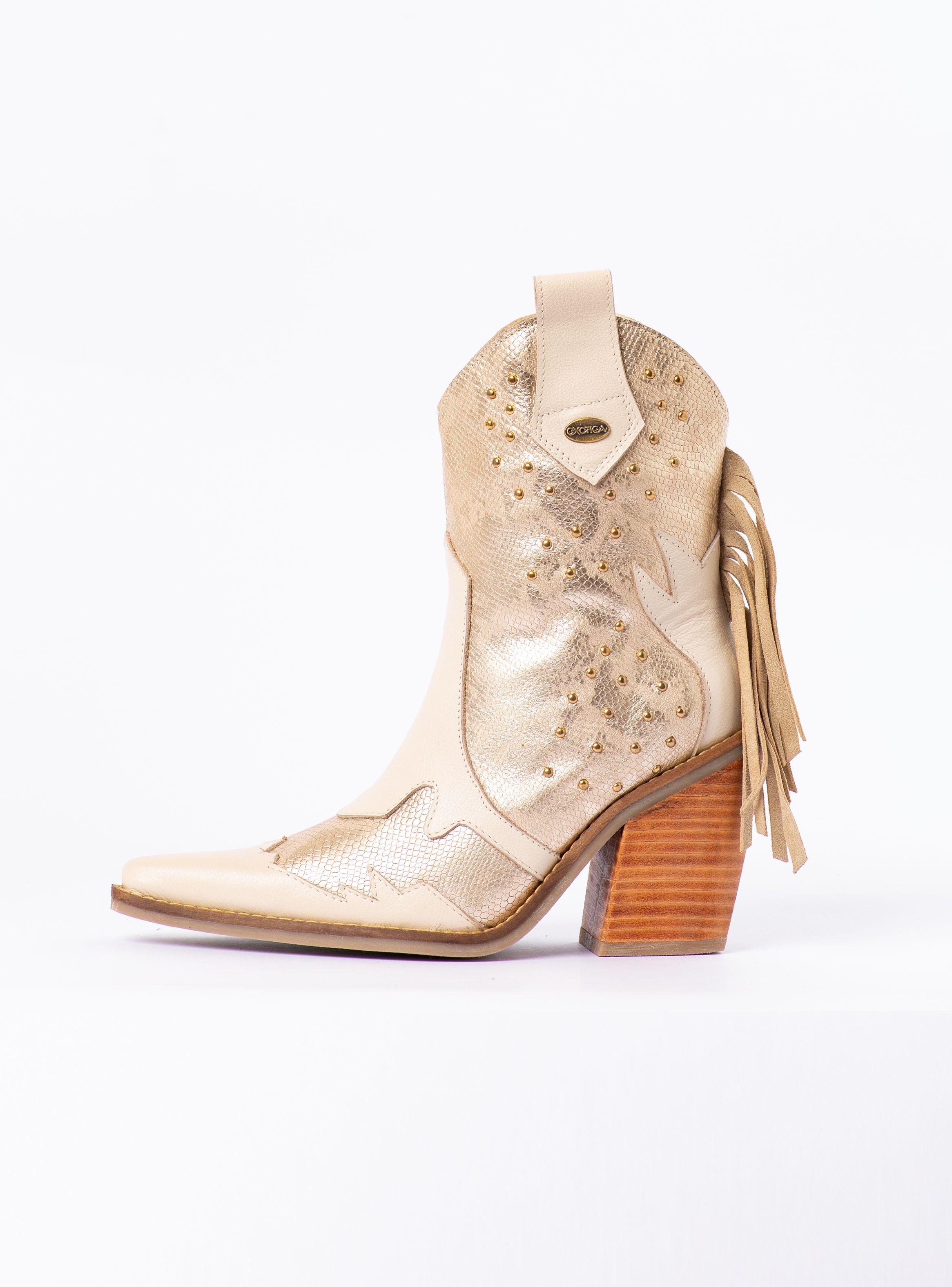 Bota Edita Dorado Exotica-3