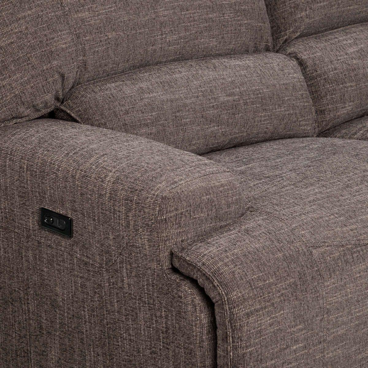Sofá Reclinable Rosen Jagger Eléctrico 2 Cuerpos Tela Taupe-6