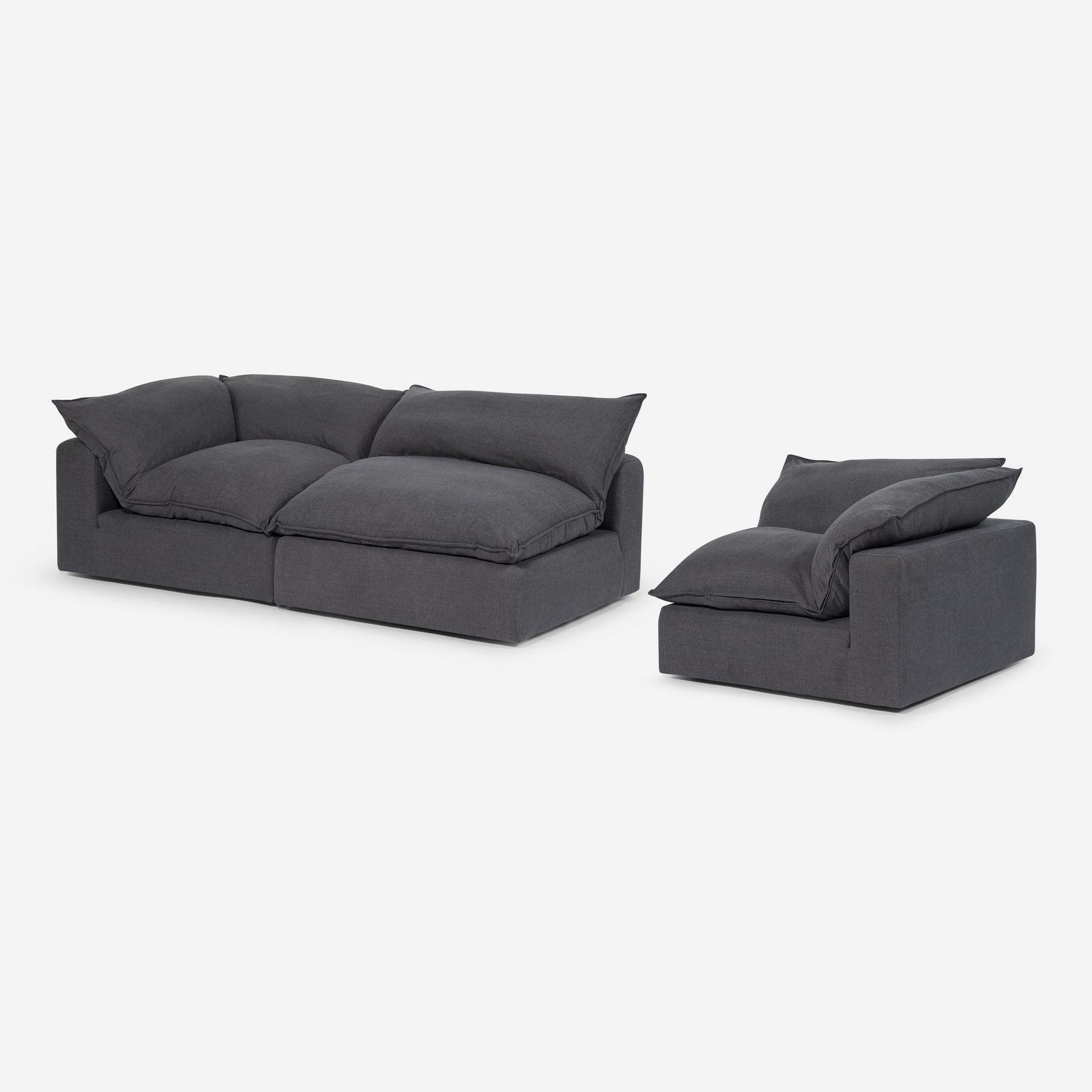 Modular Rosen Shanklin 2 Esquineros + 1 Butaca Tela Charcoal-5