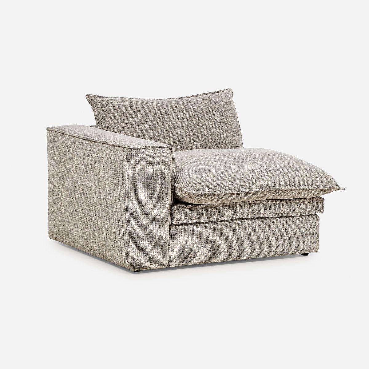 Sofá Modular Tizimin Tela Mokka Talla S-8