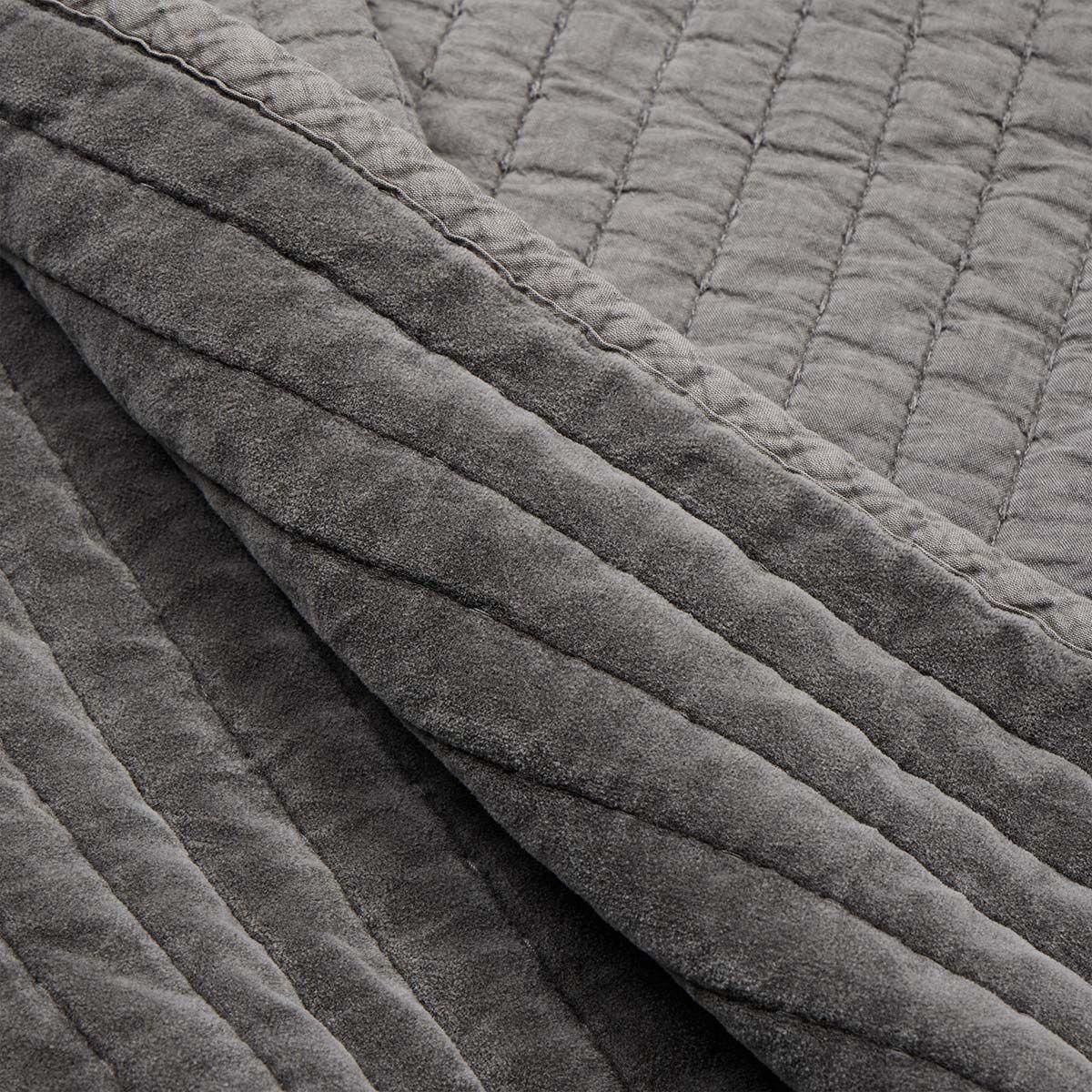 Cubrecama Algodón Velvet Salzweg Grafito 2 Plazas-3