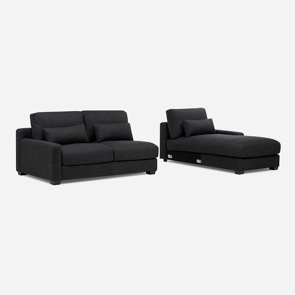 Sofá Seccional Derecho Soroa Small Tela Charcoal-5