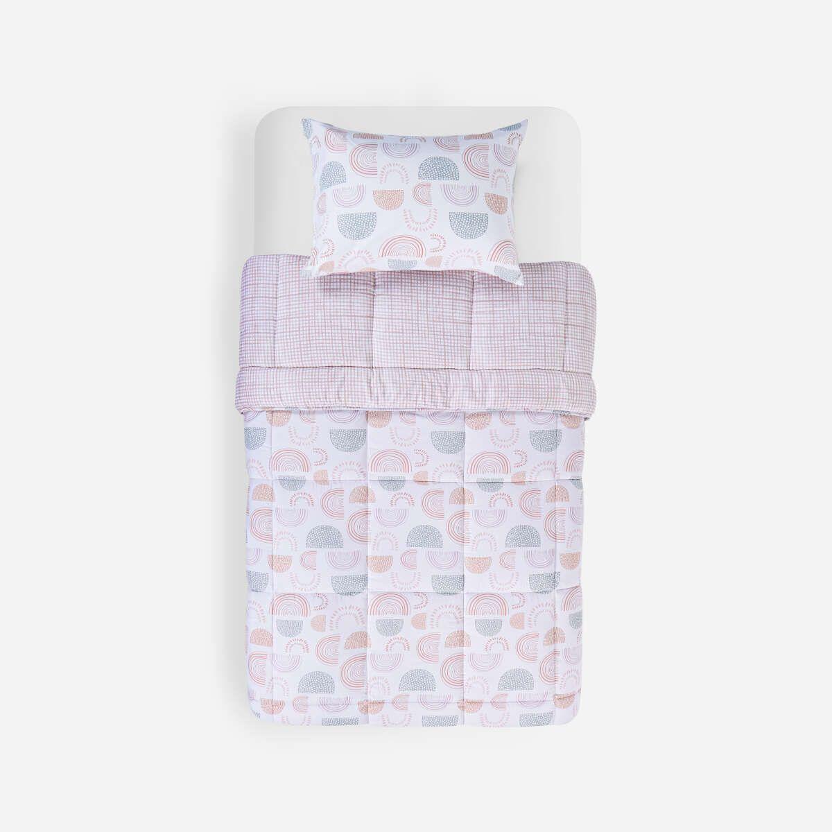 Plumón Reversible Kids Microfibra Rainbow 1,5 Plazas-1