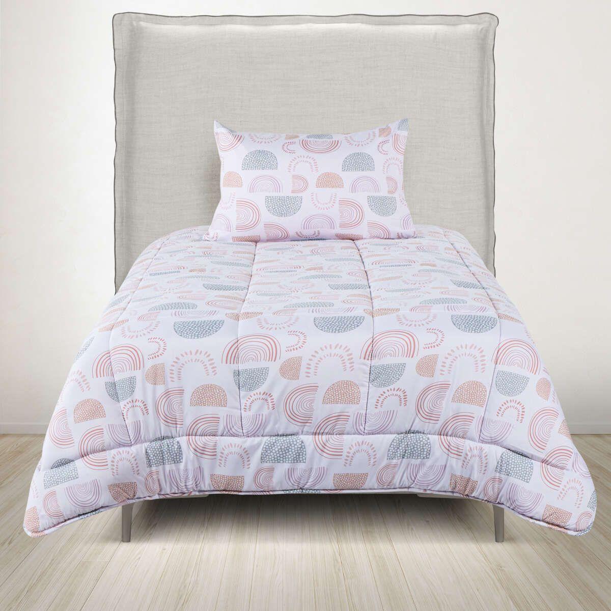 Plumón Reversible Kids Microfibra Rainbow 1,5 Plazas-2