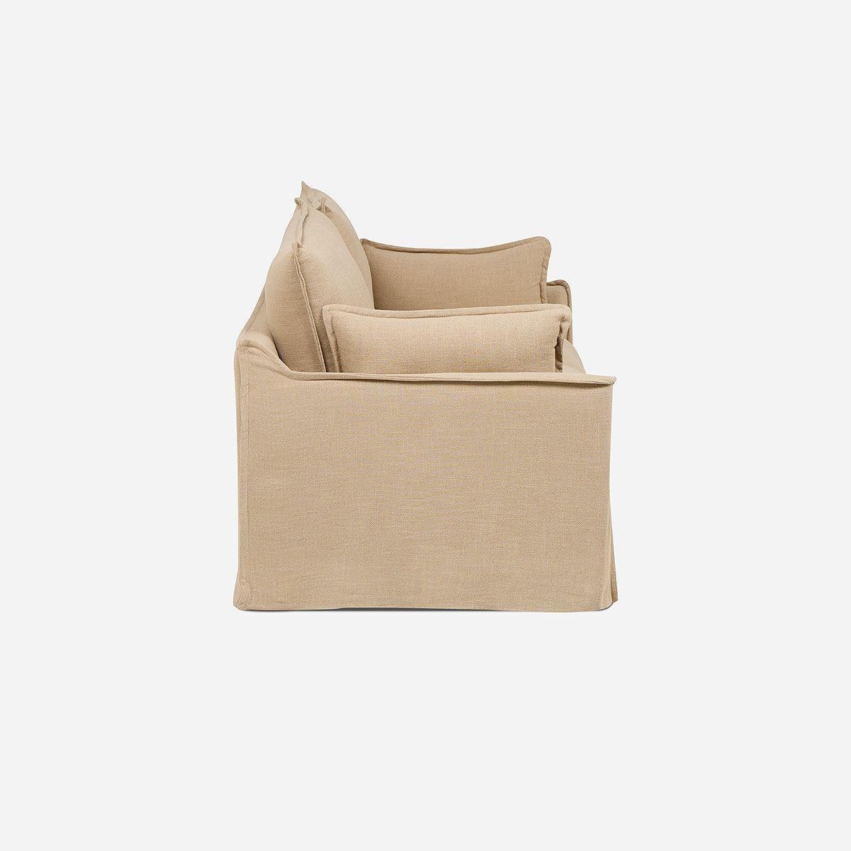 Sofá Odre 3 Cuerpos Tela Beige-6