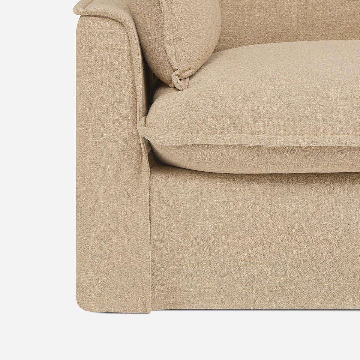 Sofá Odre 3 Cuerpos Tela Beige-8