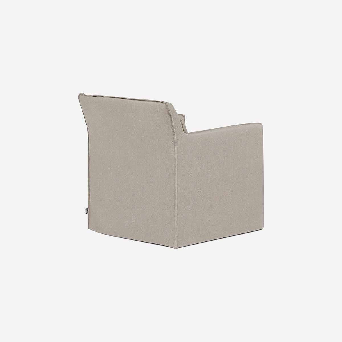 Sillón Lazcano 1 Cuerpo Tela Taupe-3