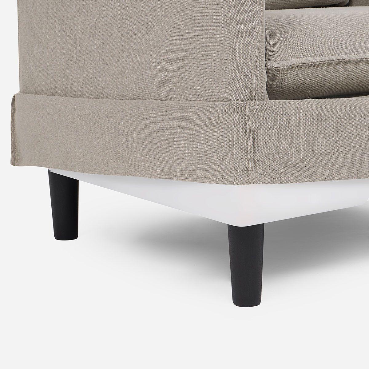 Sillón Lazcano 1 Cuerpo Tela Taupe-5