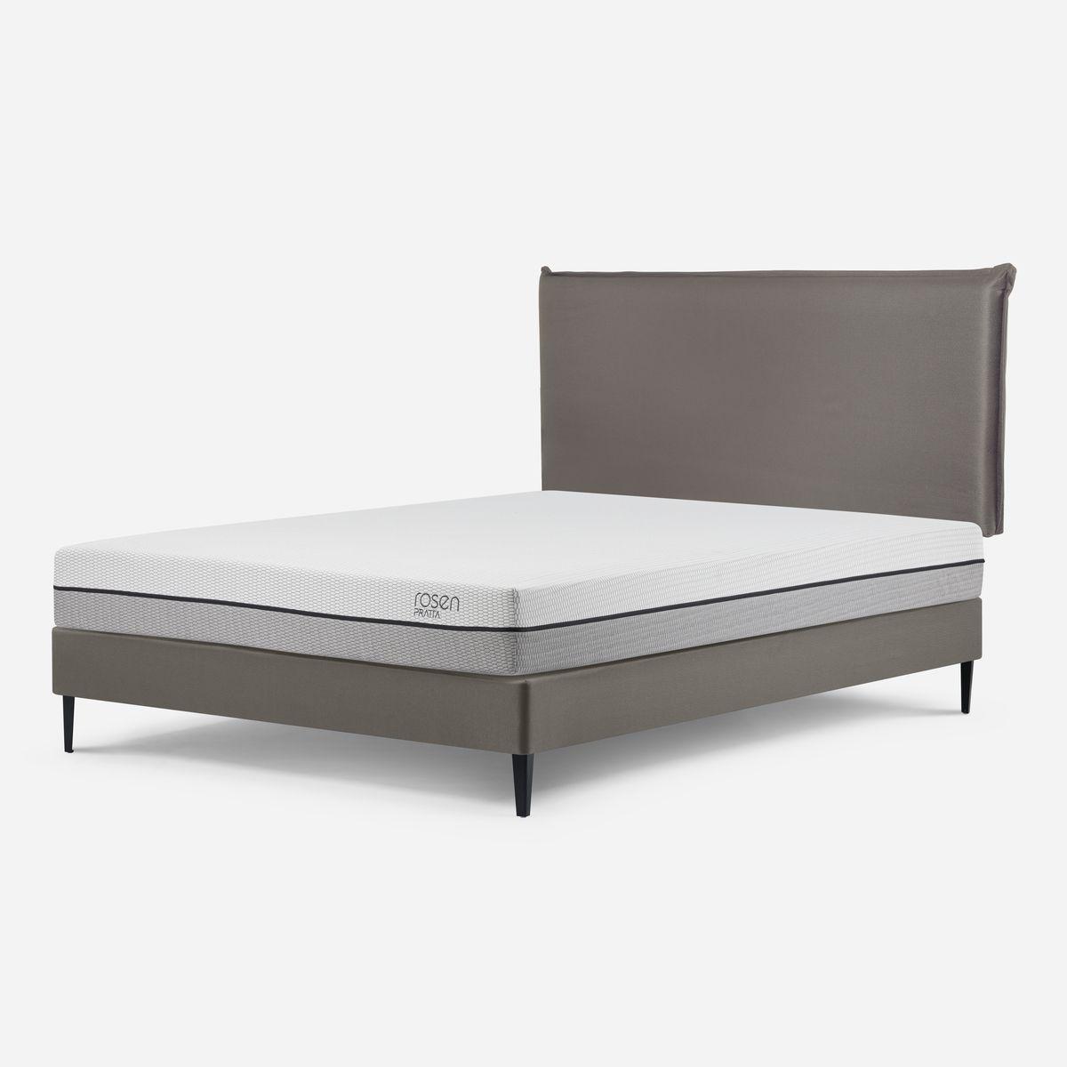 Cama Europea Pratta 2 Plazas Pata Acero BN +Respaldo Maurice-2