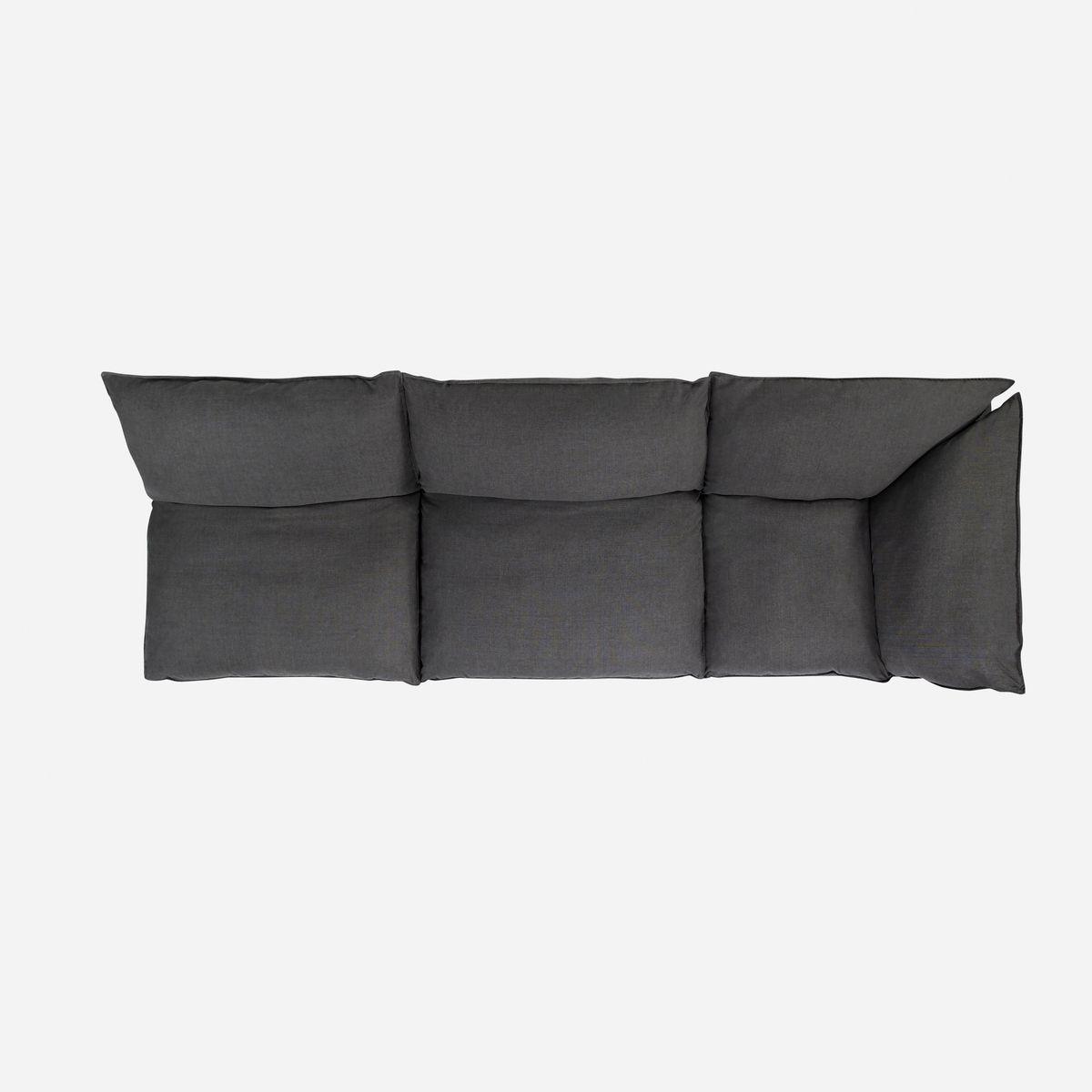 Modular Rosen Shanklin 1 Esquinero + 2 Butacas Tela Charcoal-2
