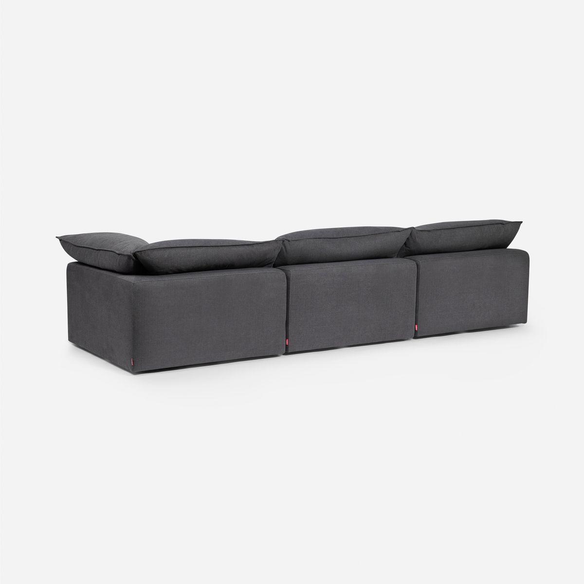 Modular Rosen Shanklin 1 Esquinero + 2 Butacas Tela Charcoal-3