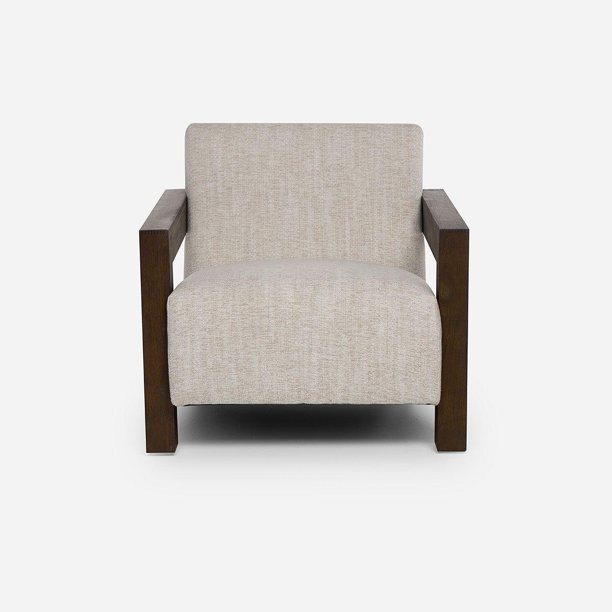 Poltrona Rosen Ebony Tela Beige-1