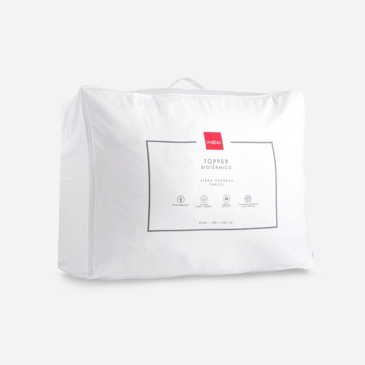 Topper Biotérmico Rosen 1,5 Plazas 105 X 200 Cm Blanco-0