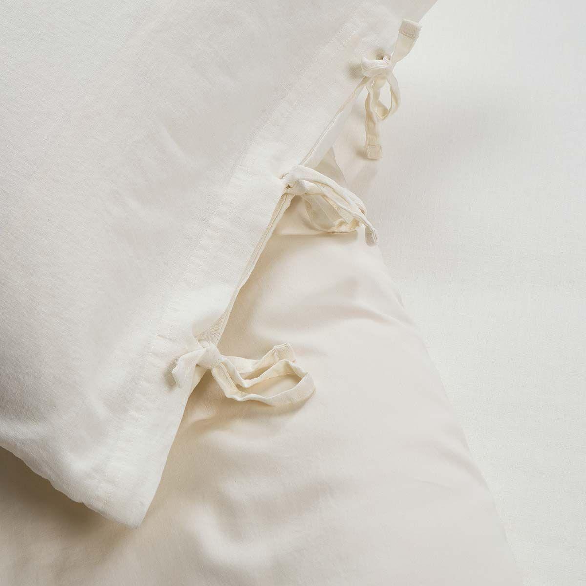 Set Funda de Plumón + Sábana Inferior Pure Blanco 1.5 Plazas-2