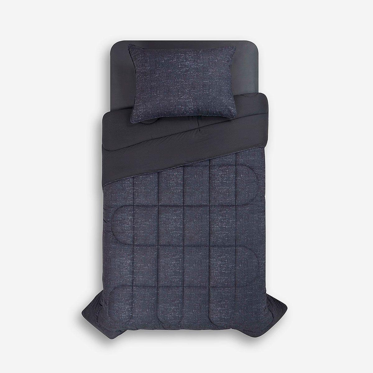 Plumón Cotton Grafito 1,5 Plazas-1