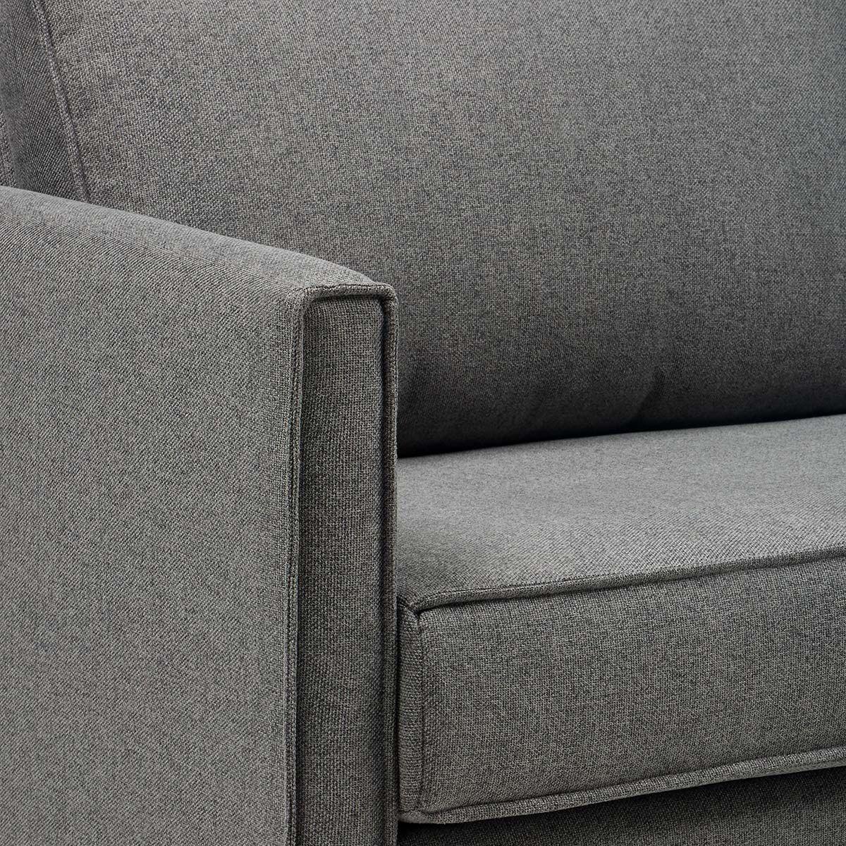 Sofá Cama Lido 3 Cuerpos Tela Gris-3