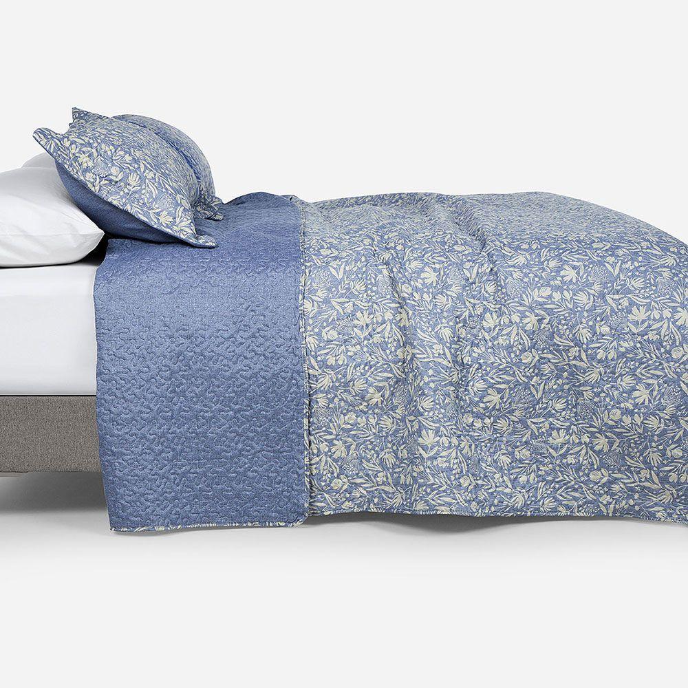 Quilt Estampado Reversible Hefel Azul King-3