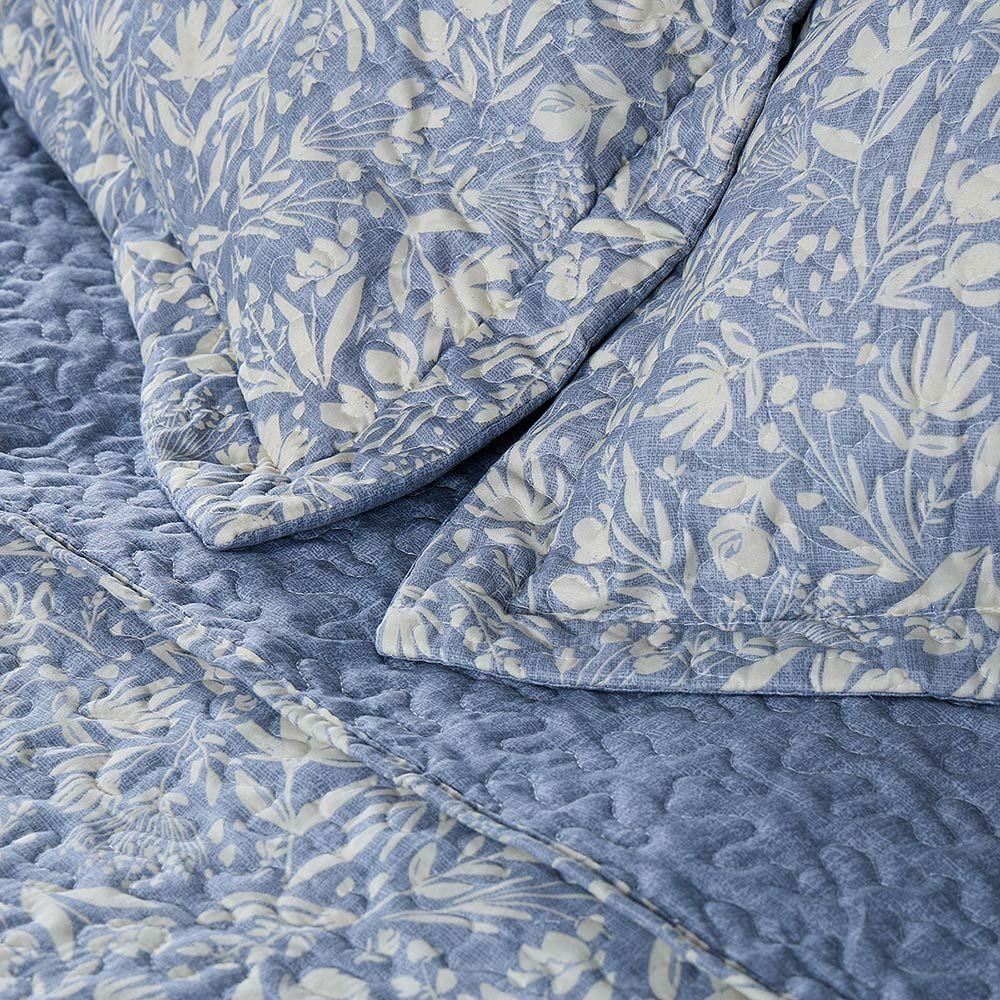 Quilt Estampado Reversible Hefel Azul King-4