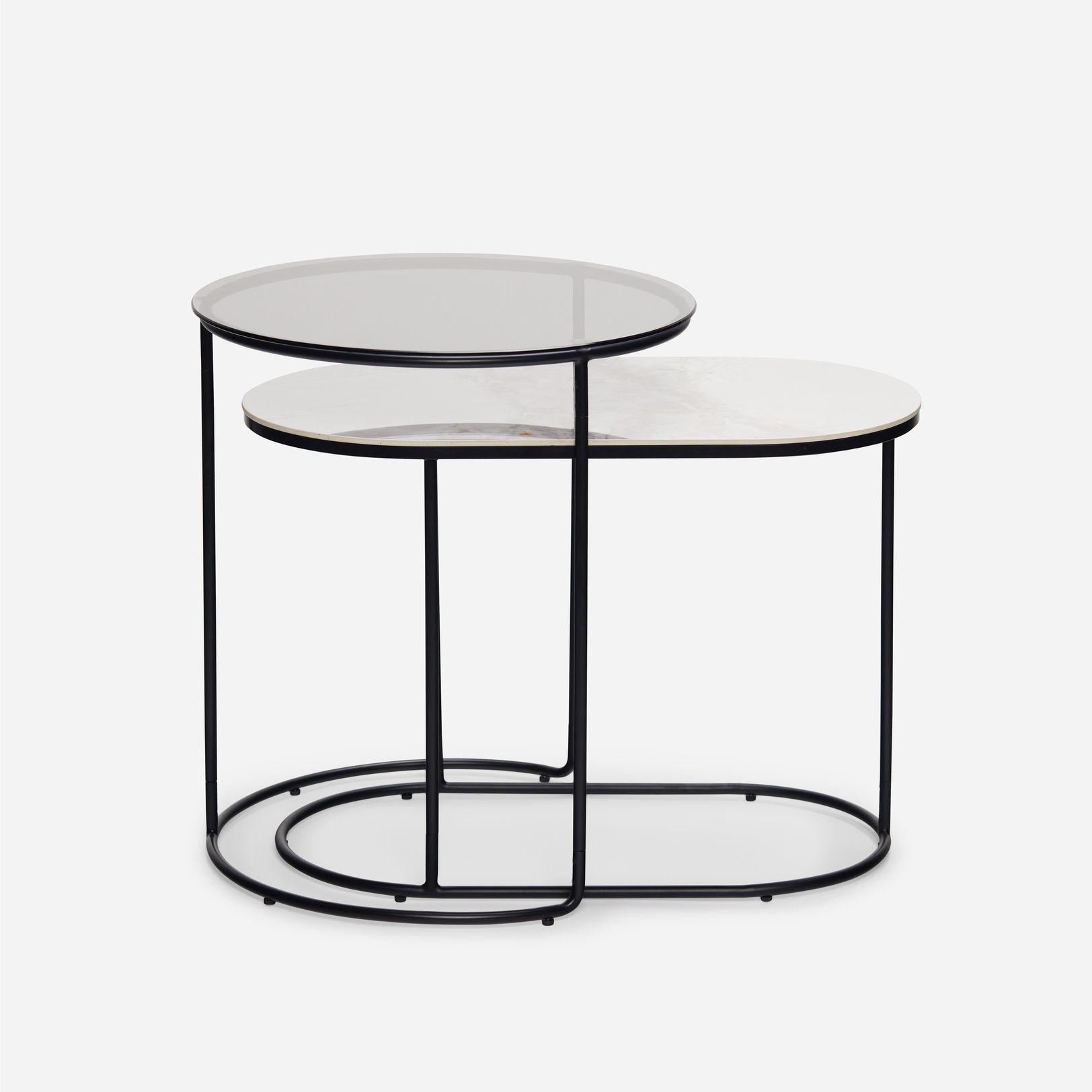 Mesa Rosen Nido Venus 48,8x48,8 cm Negro-1