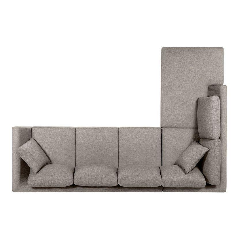 Sofá Seccional Rosen Carter Izquierdo Tela Ceniza-3