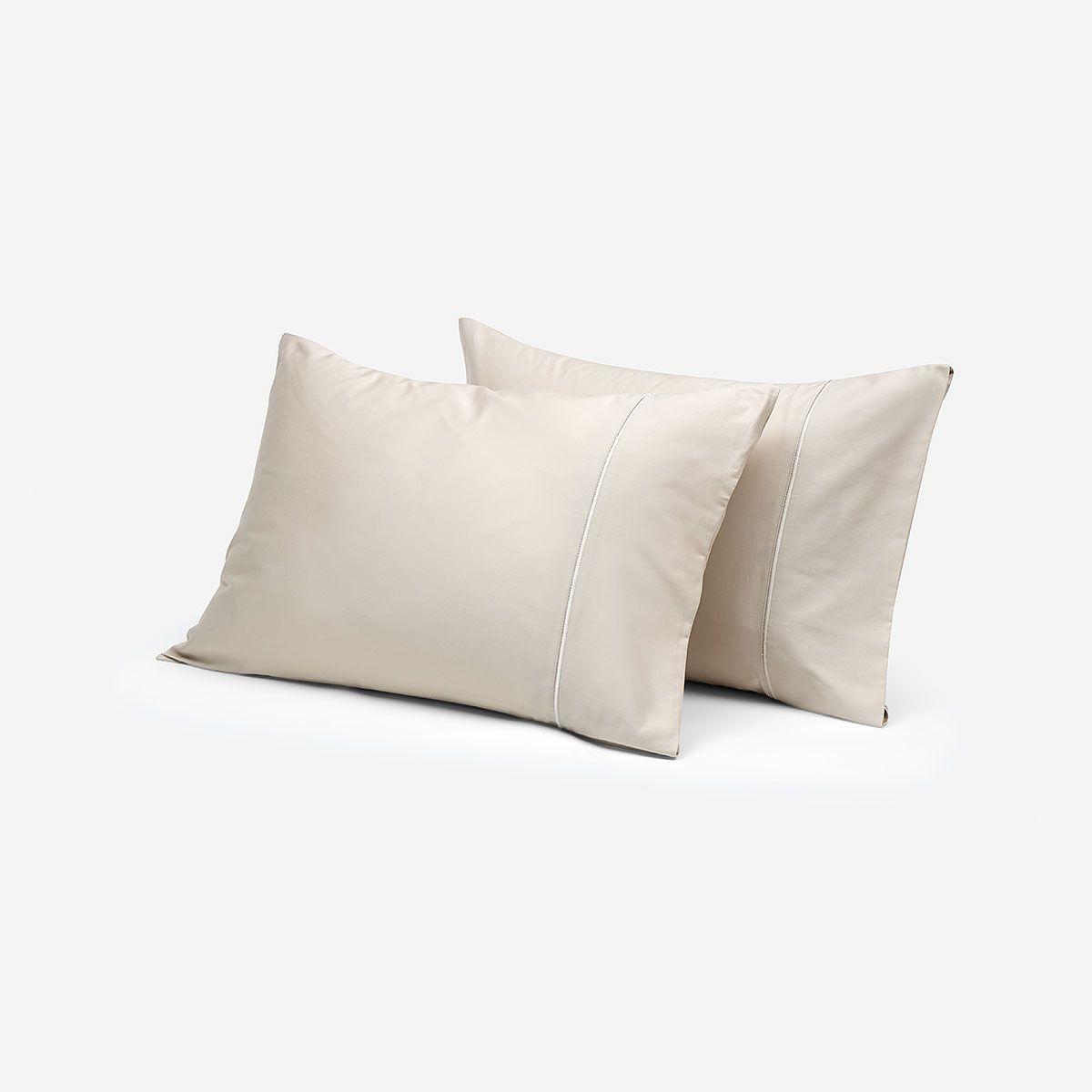 Funda de Almohada 300 Hilos Natural 50X70 cm-0