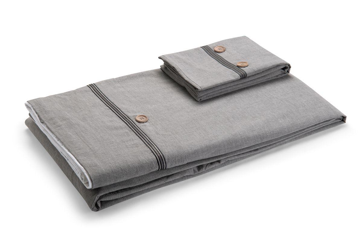 Funda Plumón Rosen Algodón Pure New Lanin 1,5 Plazas Gris-2