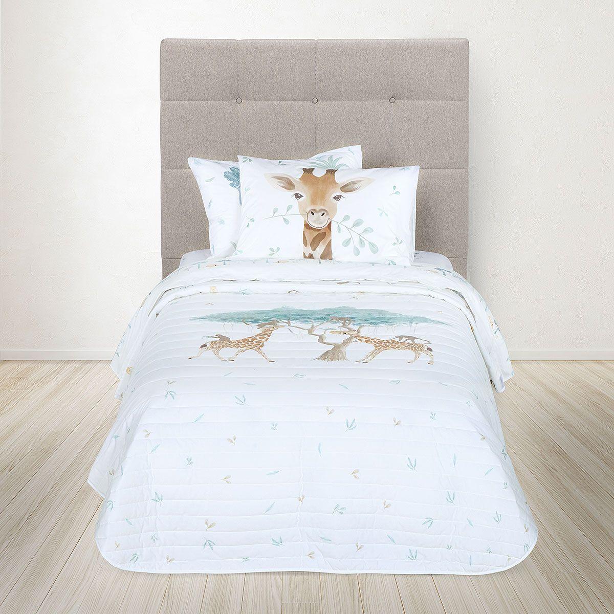 Cubrecama Rosen Kids Algodón Reversible África 1,5 Plazas-2