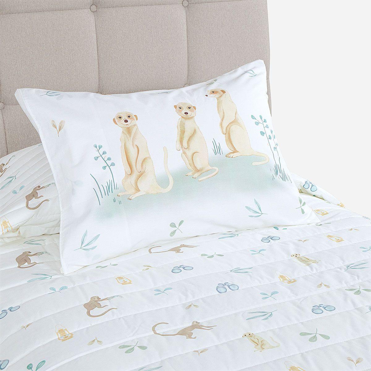 Cubrecama Rosen Kids Algodón Reversible África 1,5 Plazas-5