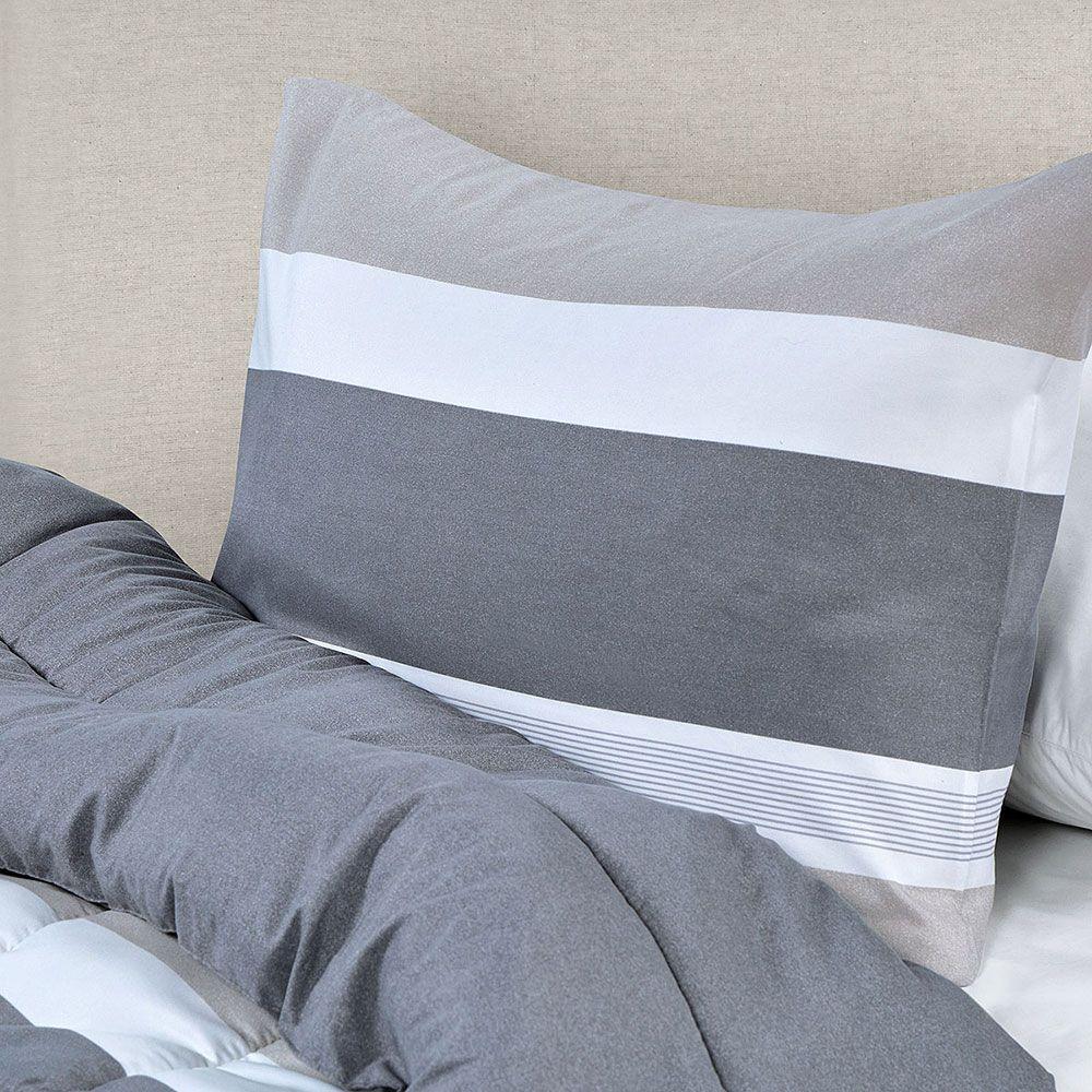 Plumón Reversible Soft Touch Amaro Gris 1,5 Plazas-3