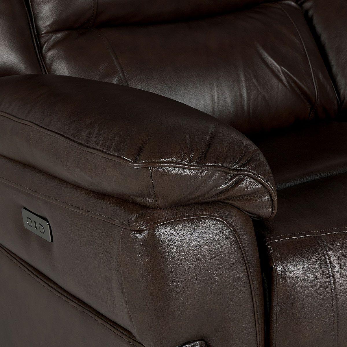Sofá Reclinable Jeff Eléctrico 2 Cuerpos Cuero Chestnut-6