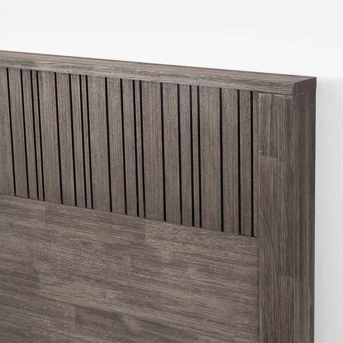Set Respaldo 1,5 Plazas + Velador Cleveland Rosen Grafito-2