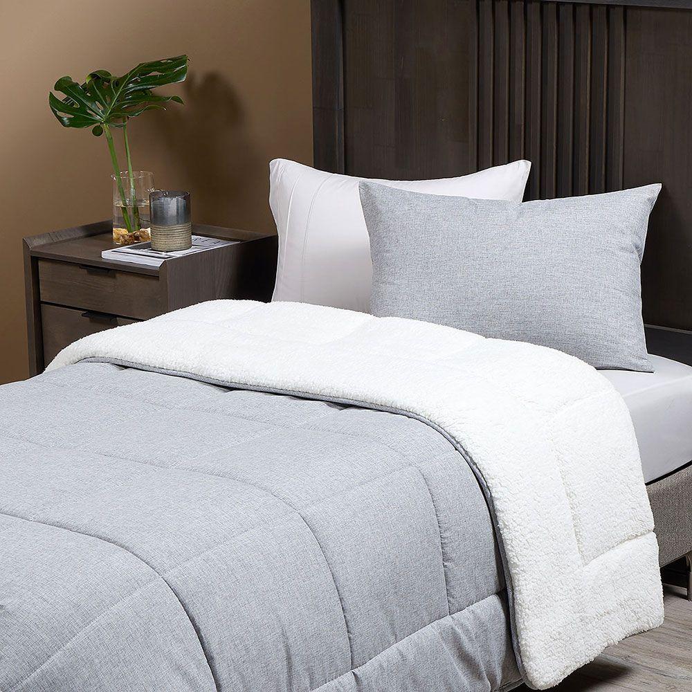 Plumón Sherpa Liso Grafito Melange 1 Plaza-2