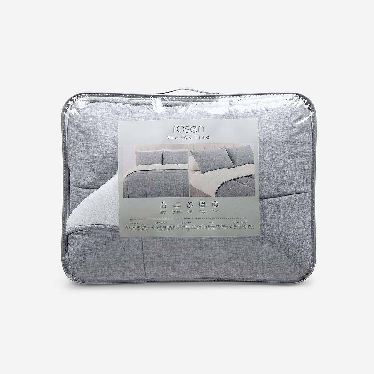 Plumón Sherpa Liso Grafito Melange 1 Plaza-4