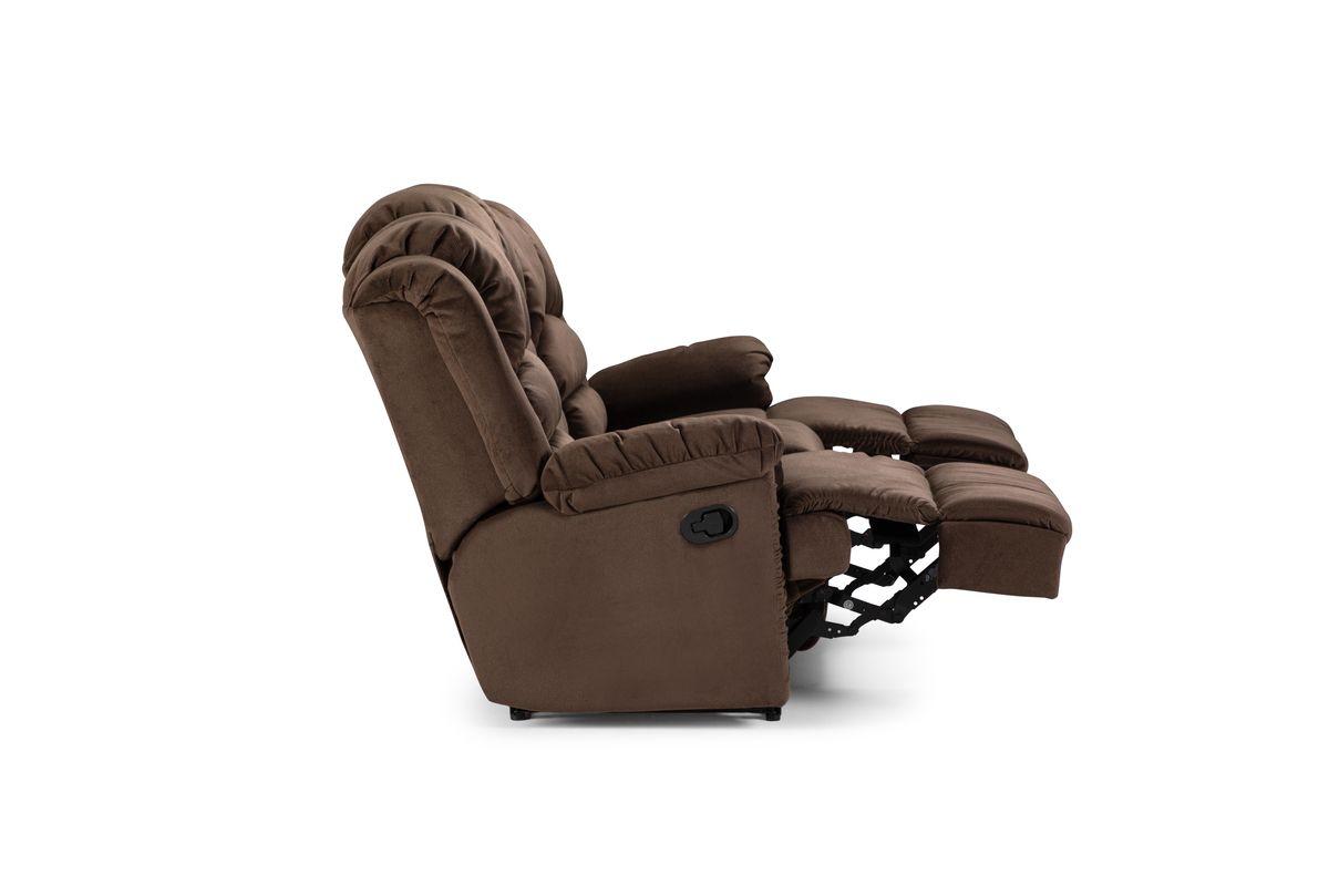 Sofá Reclinable Rosen Jarrie 3 Cuerpos Chex Manual Tela Café-6