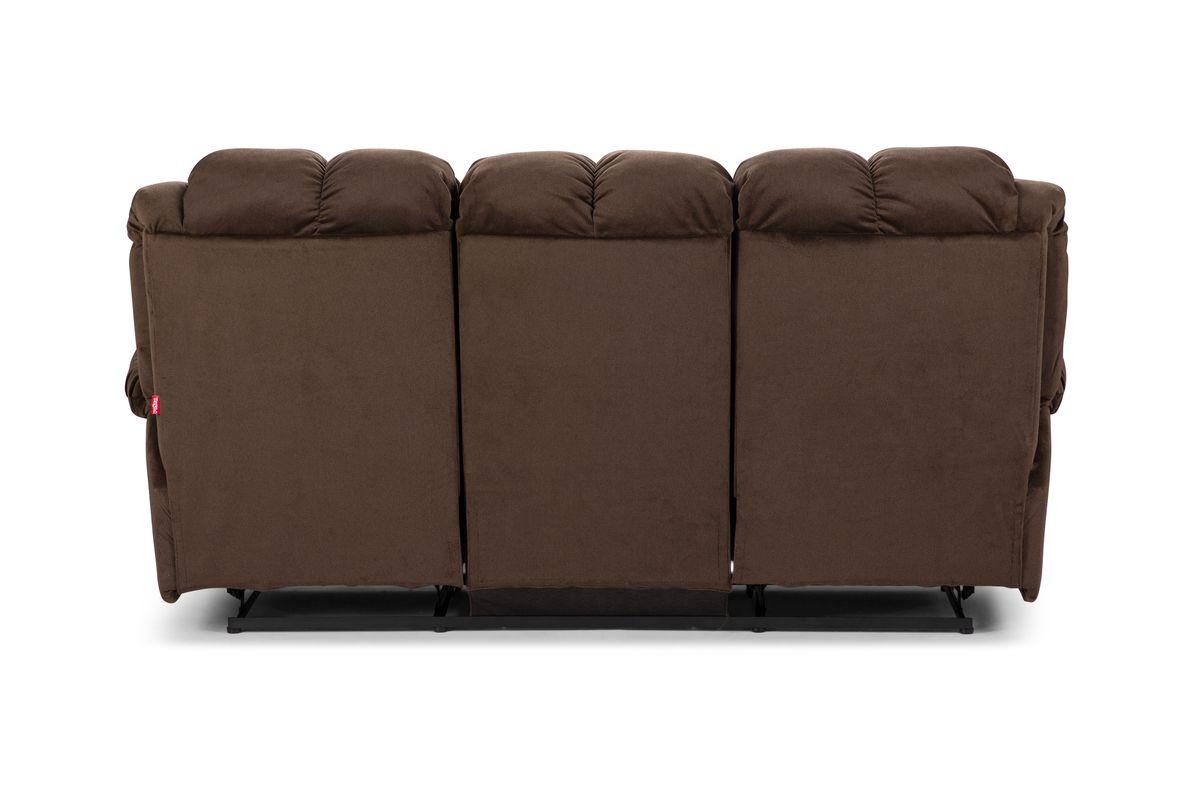 Sofá Reclinable Rosen Jarrie 3 Cuerpos Chex Manual Tela Café-9